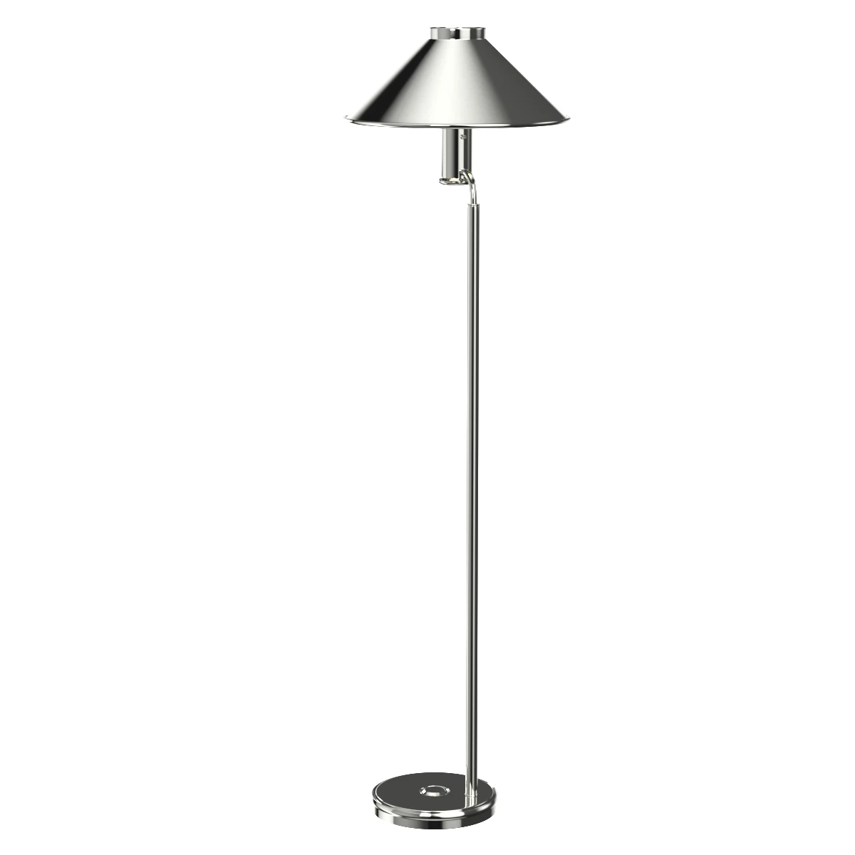 Mid Century Scandinavian Hovik Verk Brass Floor Lamp 3D Model_06