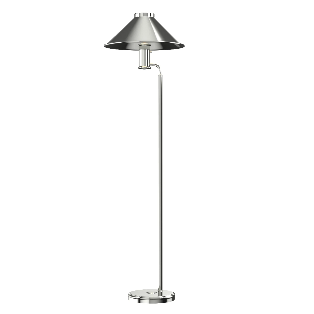 Mid Century Scandinavian Hovik Verk Brass Floor Lamp 3D Model_01