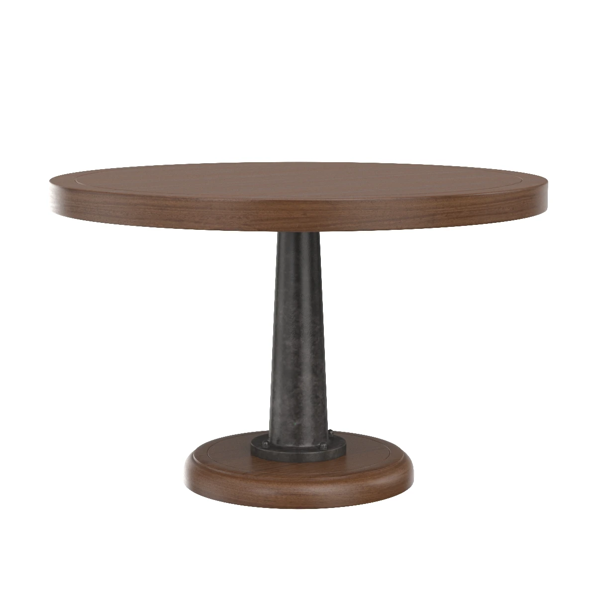 Noir Yacht Dining Table With Cast Pedestal 48inch 3D Model_01