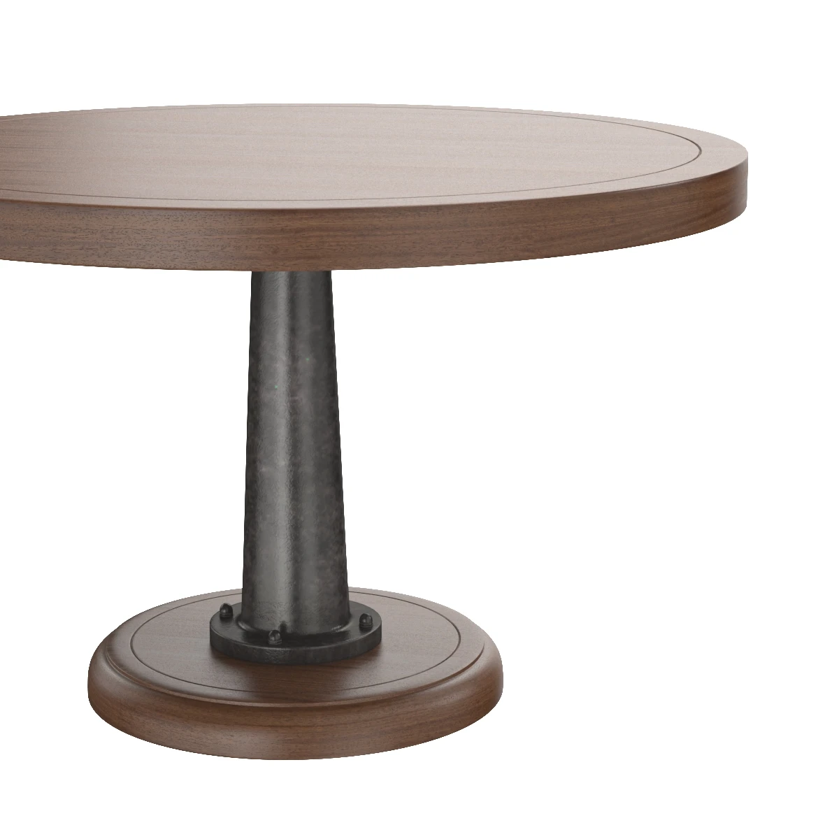 Noir Yacht Dining Table With Cast Pedestal 48inch 3D Model_04