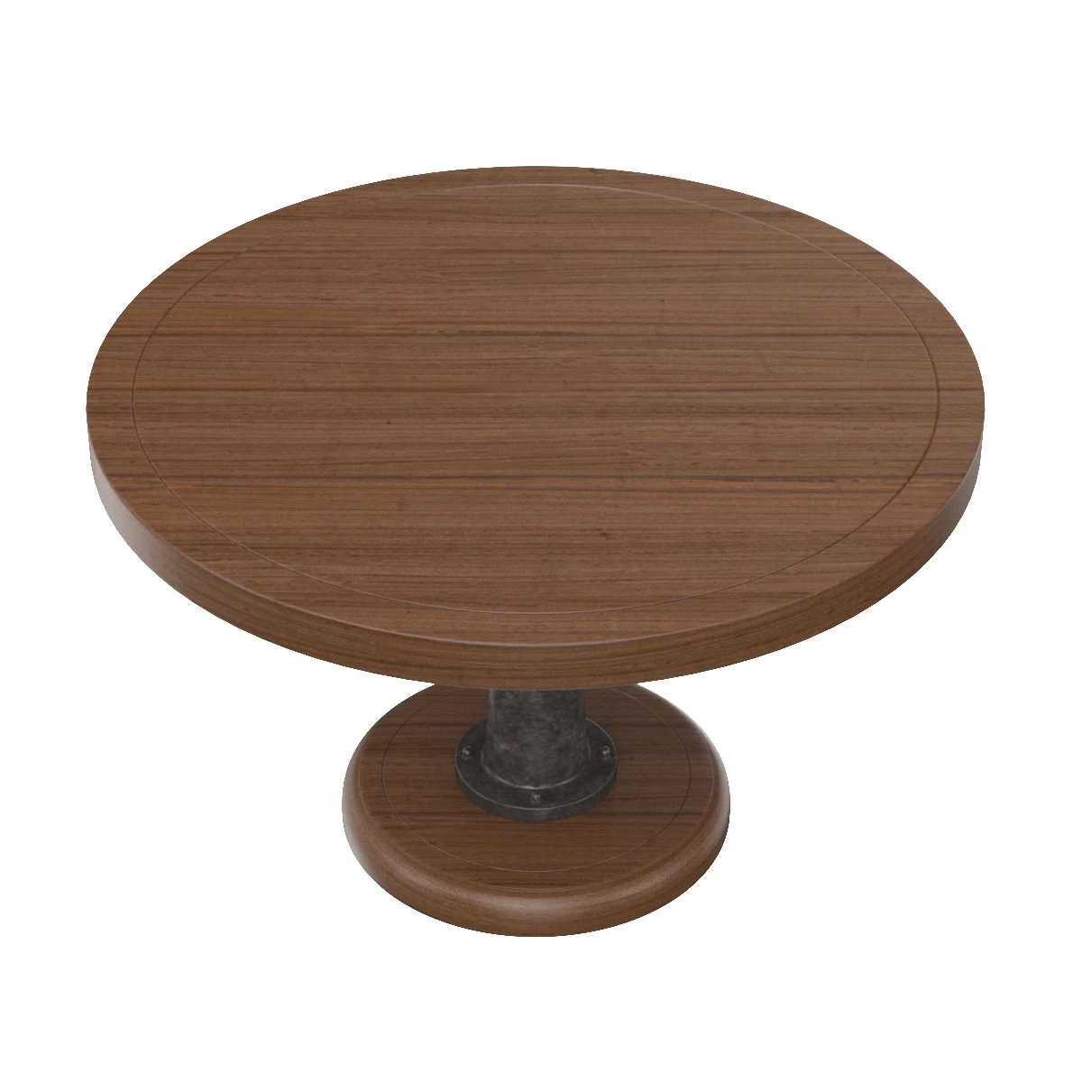 Noir Yacht Dining Table With Cast Pedestal 48inch 3D Model_03