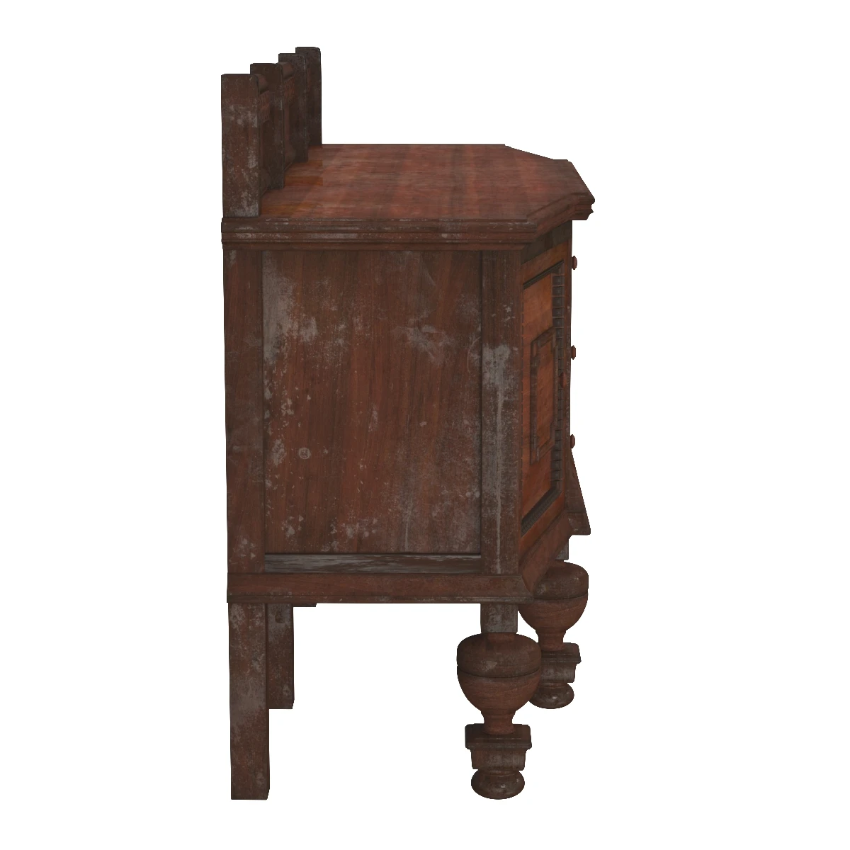 Oak Sideboard Late 19th Century English 3D Model_04