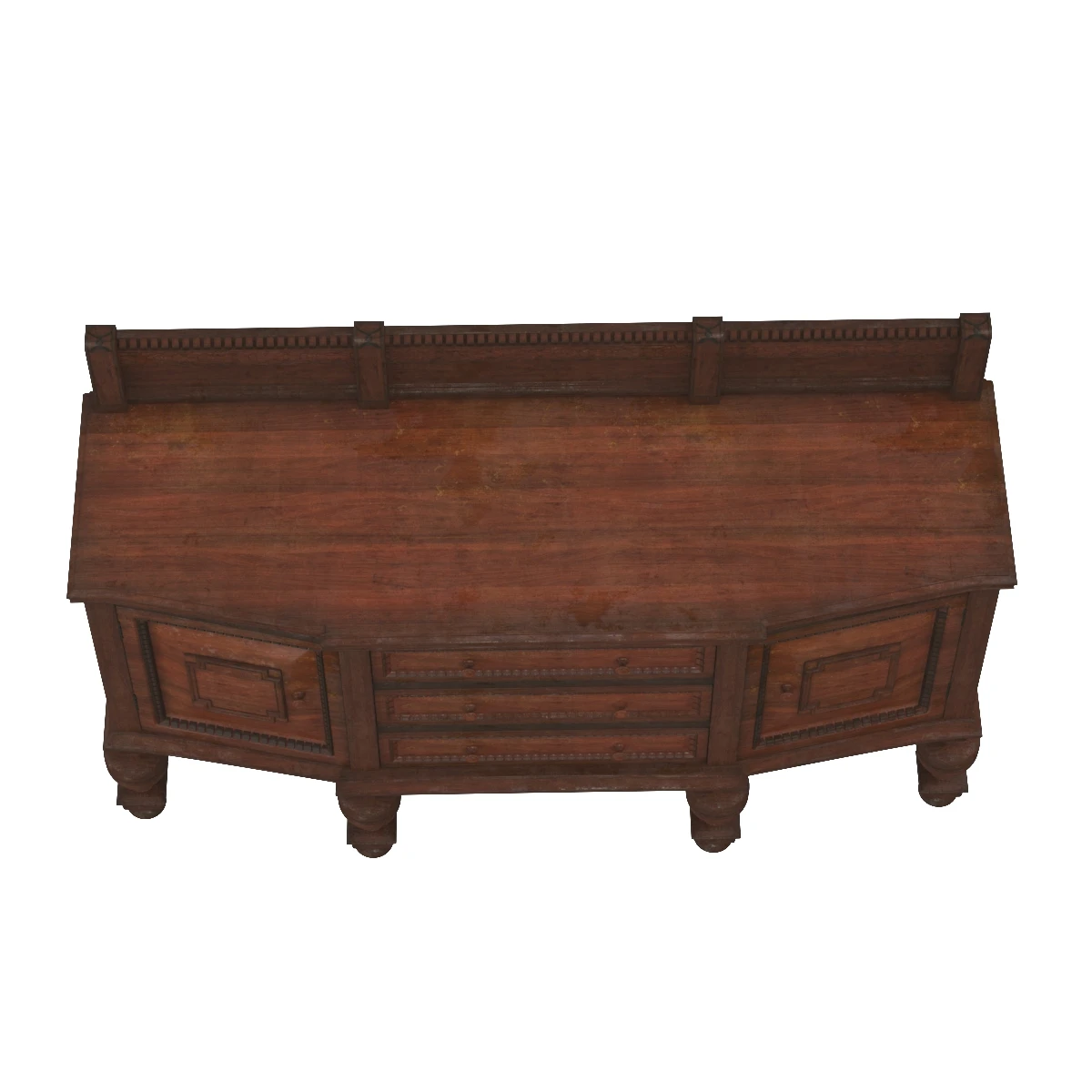 Oak Sideboard Late 19th Century English 3D Model_03