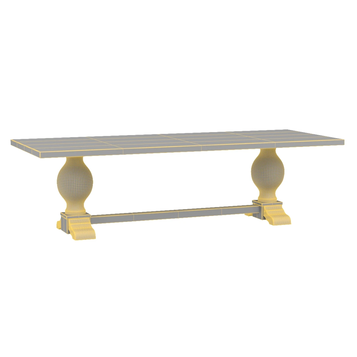 OV18040 Baxley Dining Table Light Finish 3D Model_07
