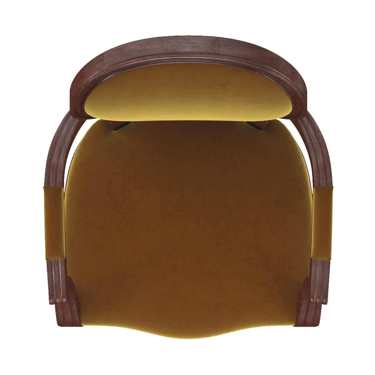 Oval Back Dining Chair with Arms 3D Model_03