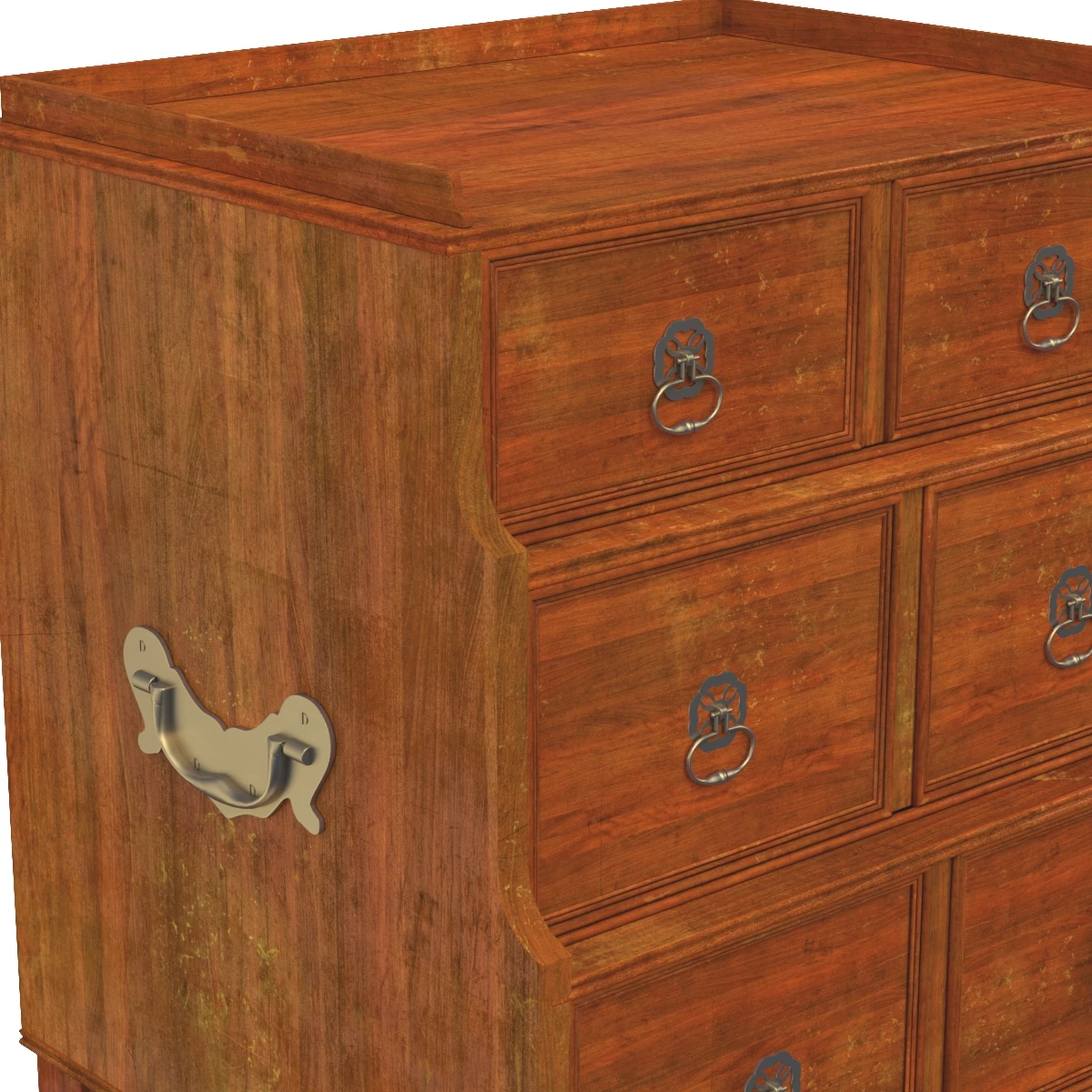 Pair Of Regency Waterfall Hardwood Side Table 3D Model_05