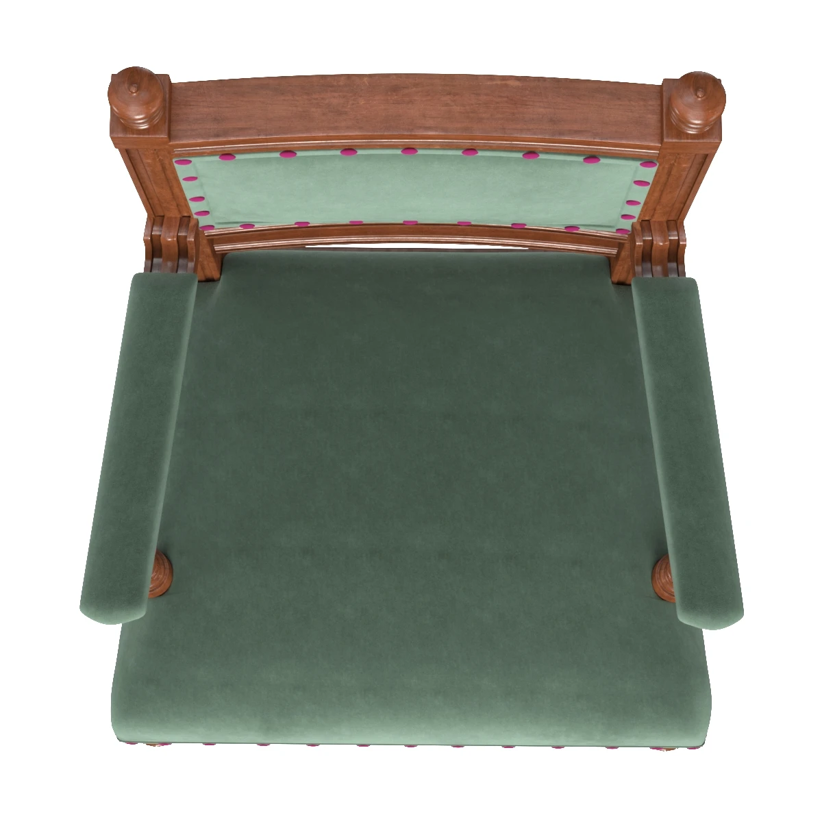 Pr Scottish 19thc Antique Walnut Armchairs 3D Model_03