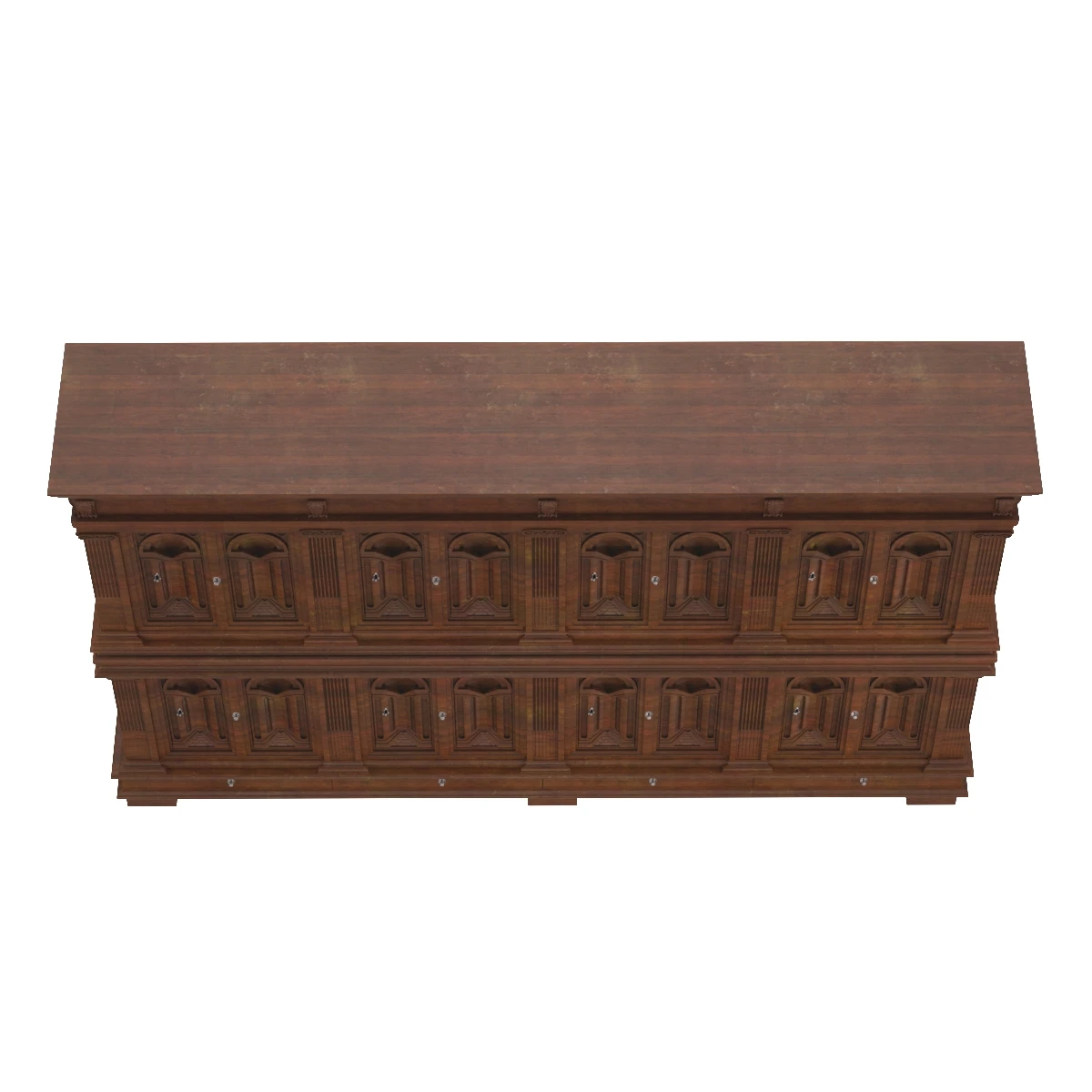 Renaissance Palace Wardrobe With Perspectival Views 3D Model_03