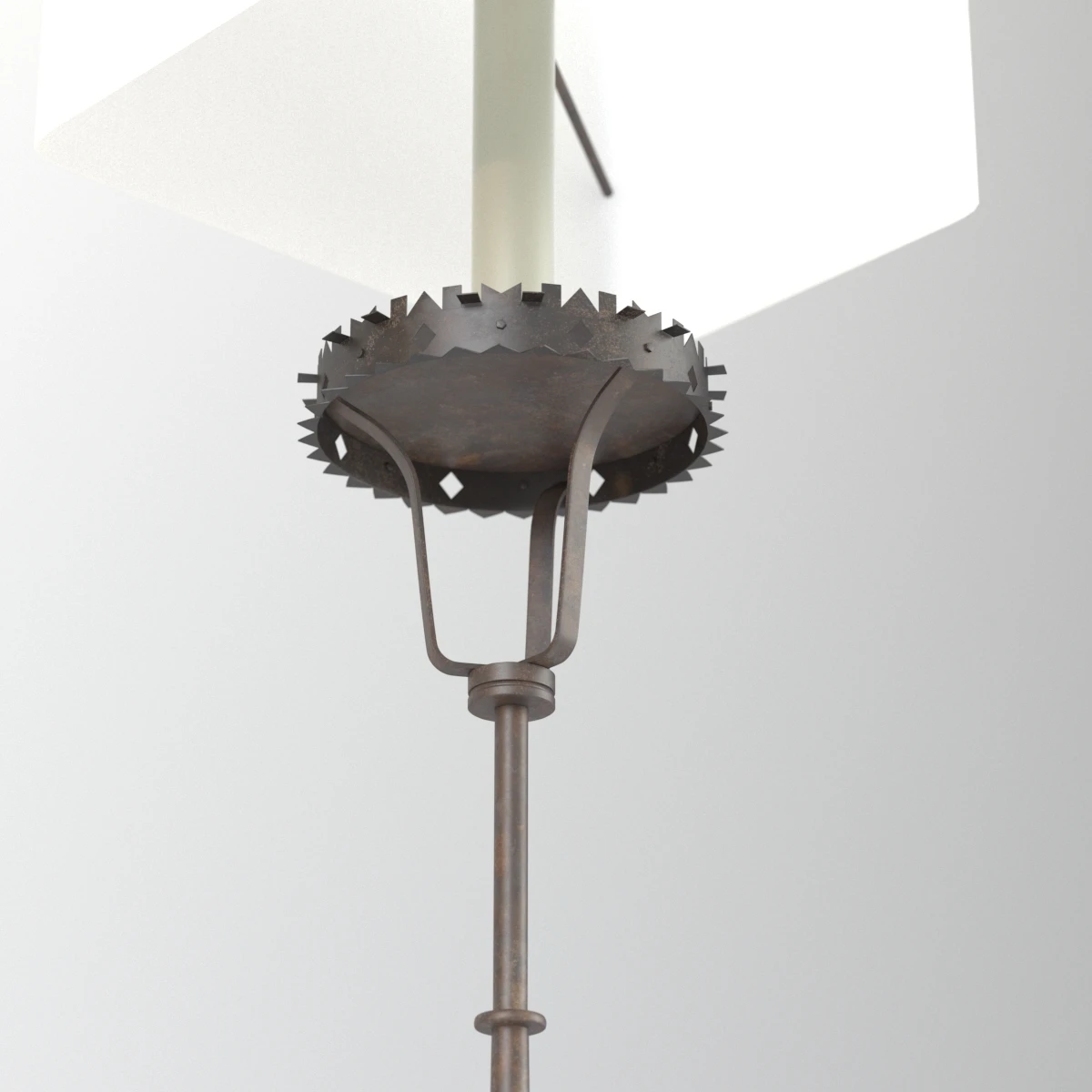 Tall Forged Iron Floor Lamp 3D Model_05