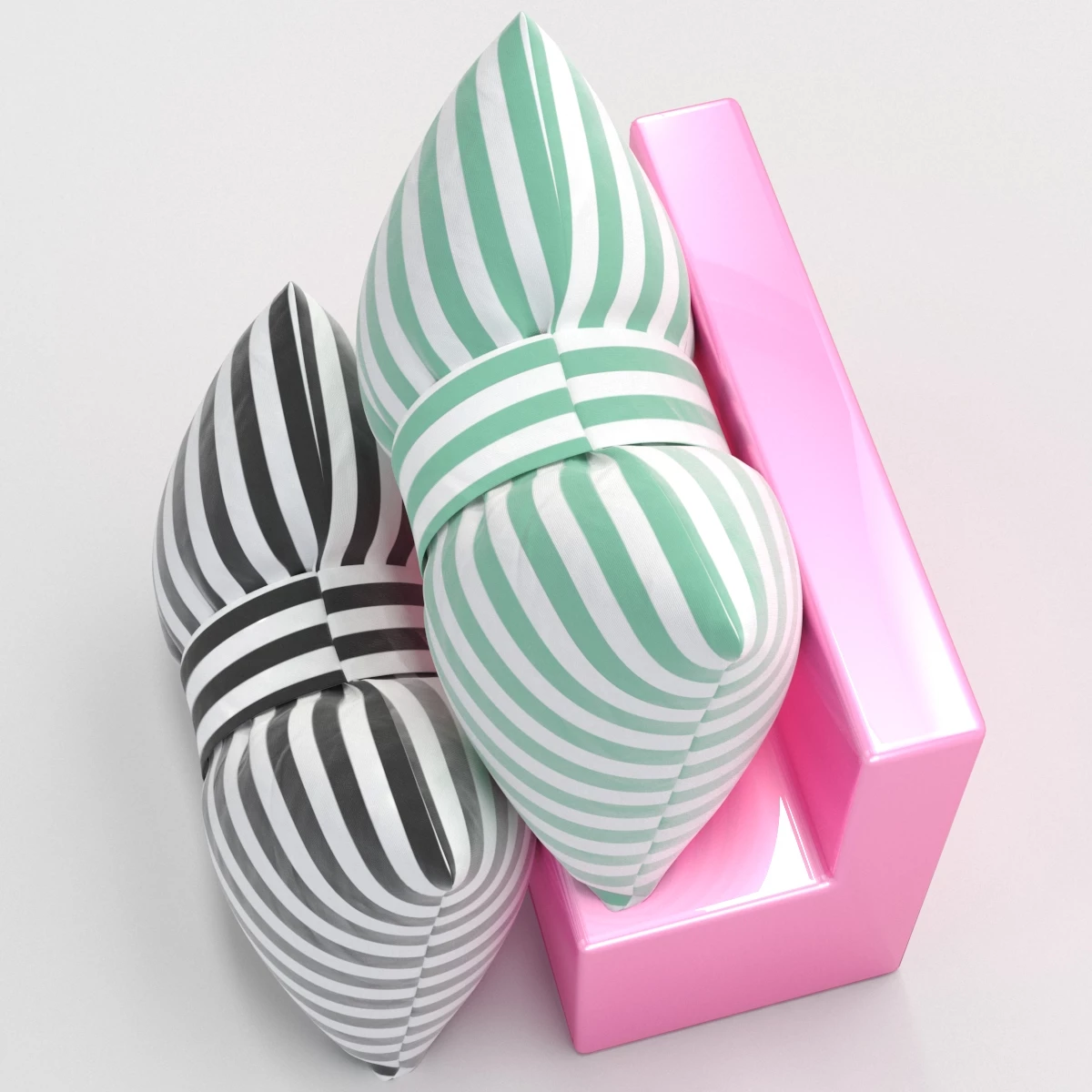 Cute Bow Cushion 3D Model_05