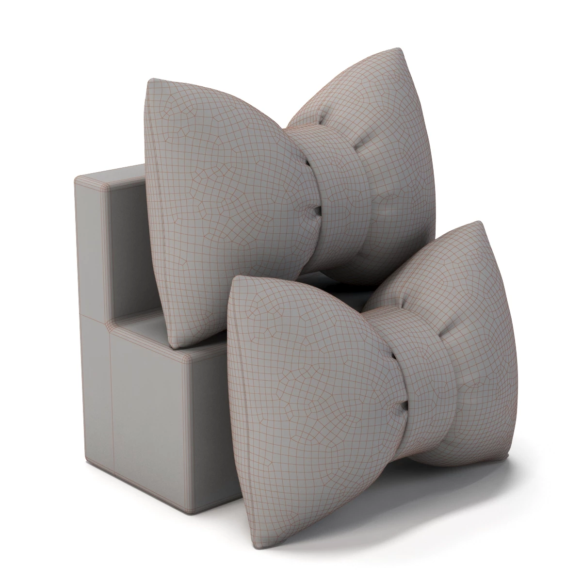 Cute Bow Cushion 3D Model_06