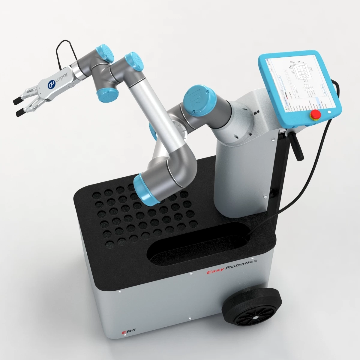 UR3 with ER5 Max Mobility And Flexibility Robot Cell 3D Model_05