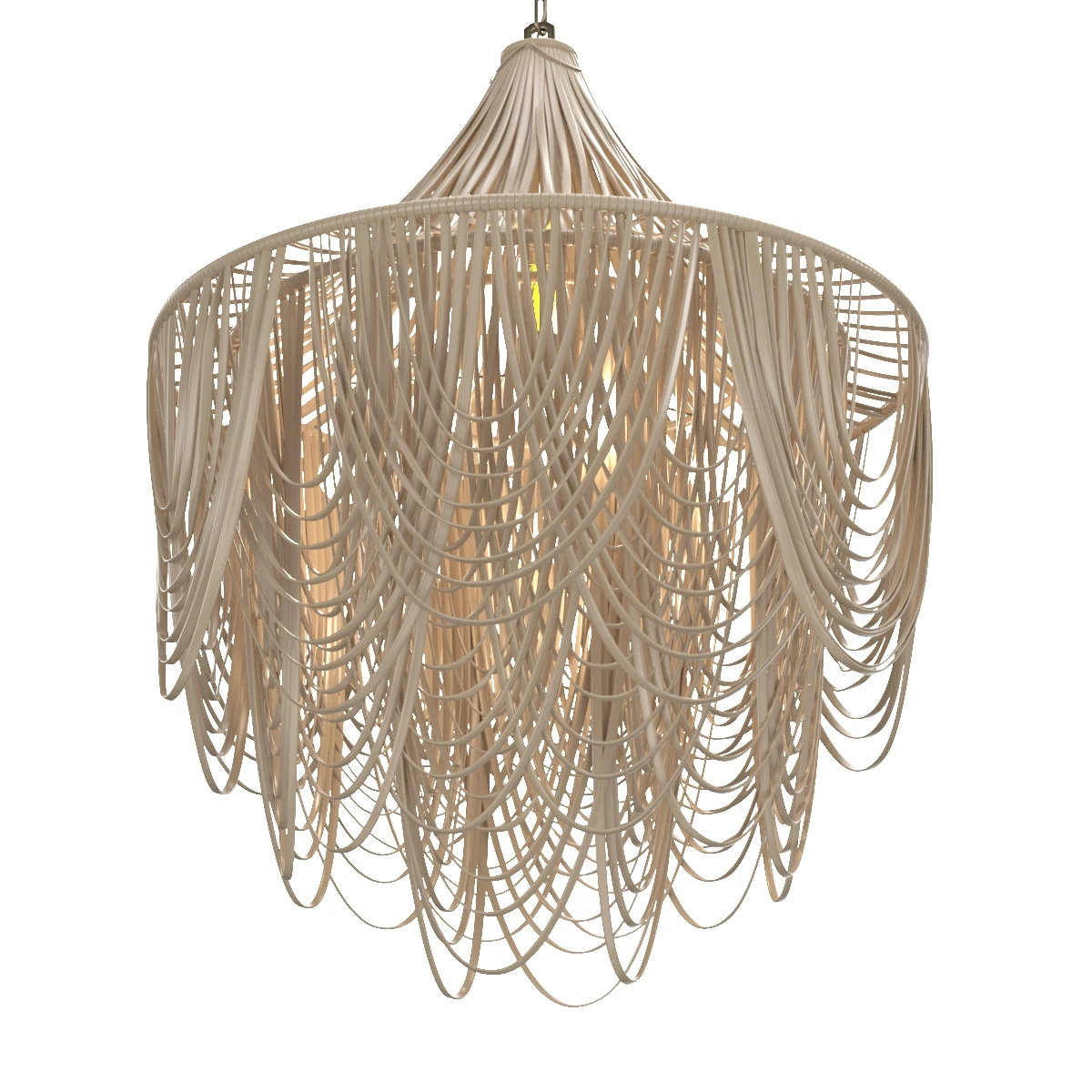 Whisper Chandelier Cream Stone Leather 3D Model_04