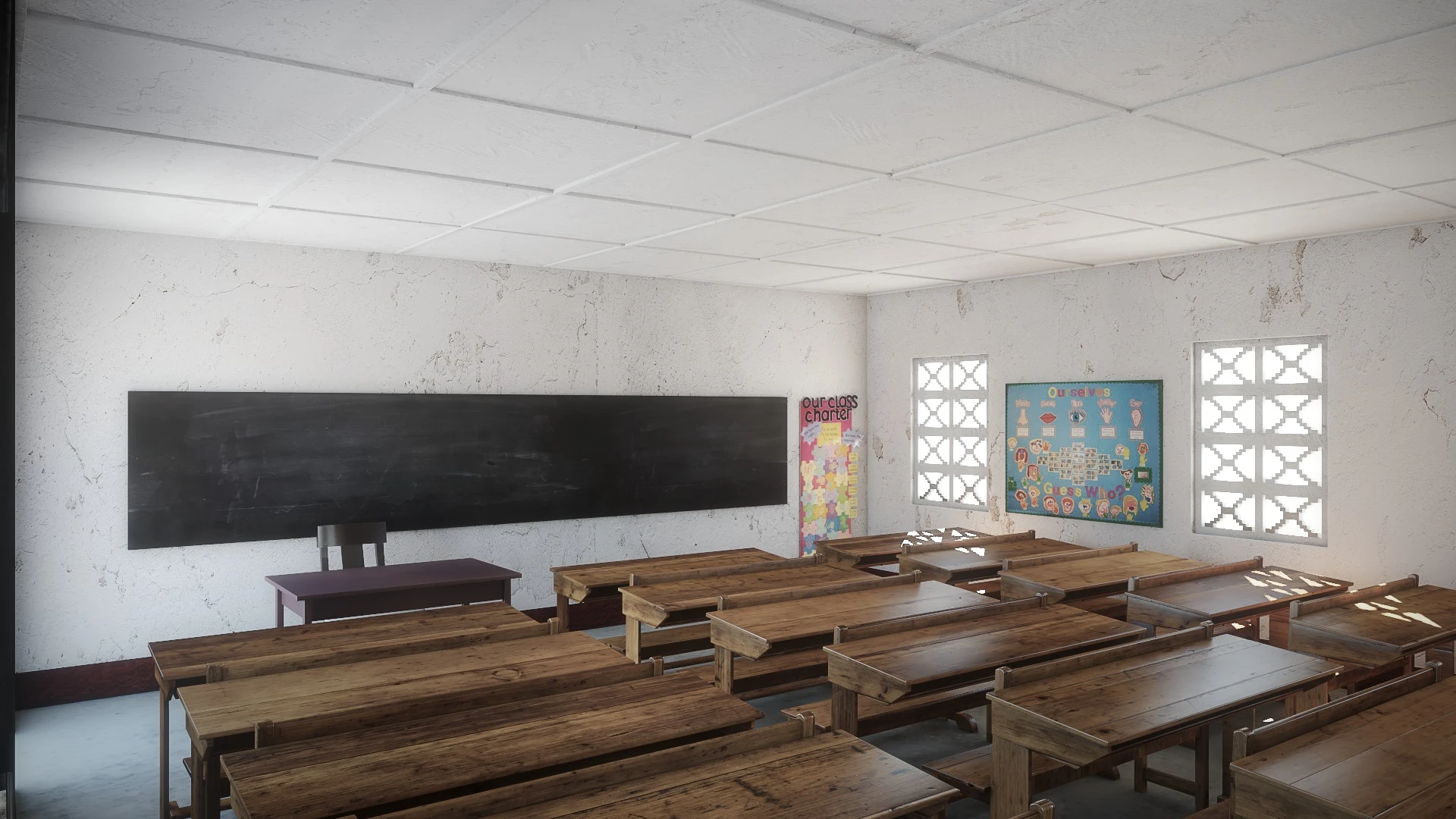 African Primary School Architecture Uganda Classroom V1 3D Model_03