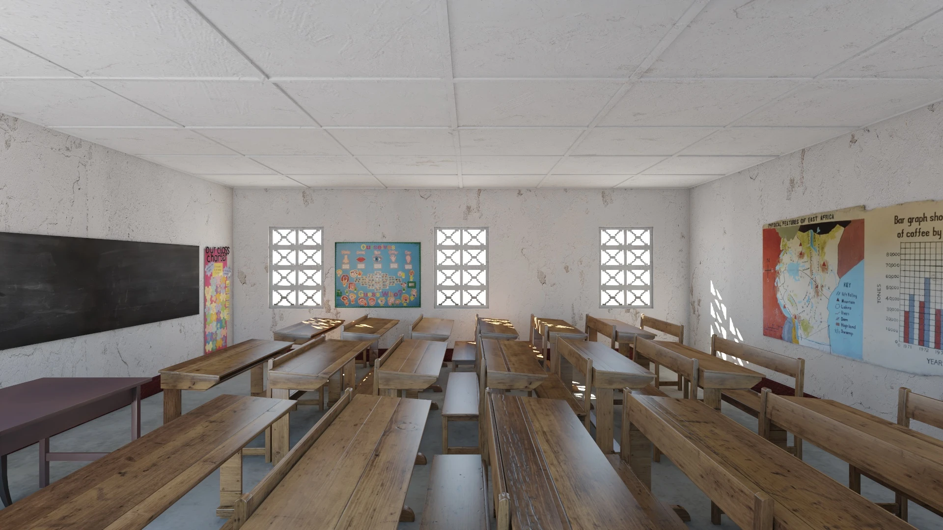 African Primary School Architecture Uganda Classroom V1 3D Model_08