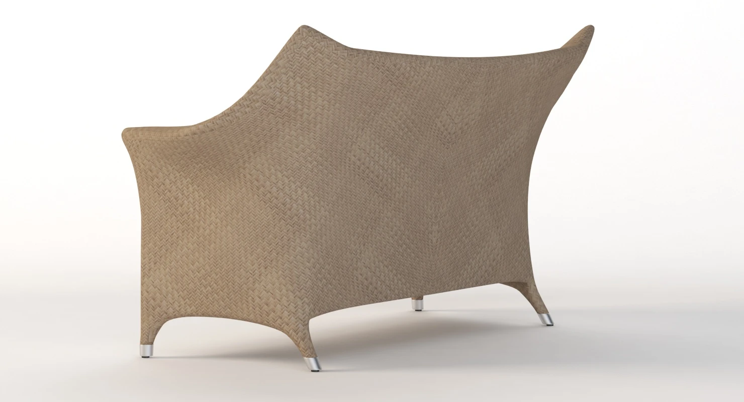 Amari Vita Rattan Sofa 2 Seat By Janice Feldman 3D Model_07