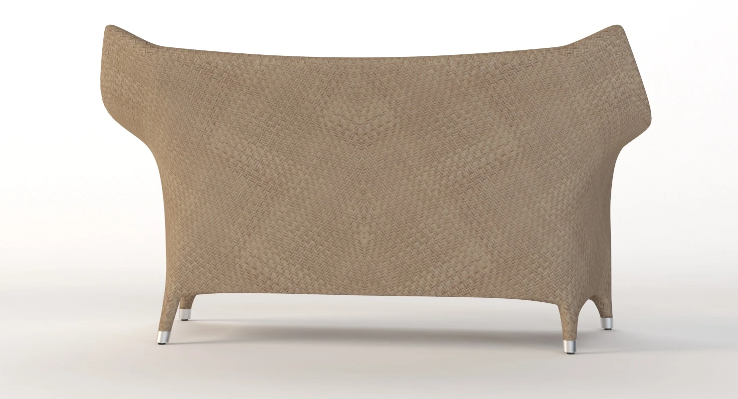 Amari Vita Rattan Sofa 2 Seat By Janice Feldman 3D Model_06