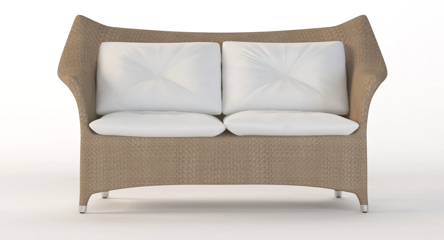Amari Vita Rattan Sofa 2 Seat By Janice Feldman 3D Model_09