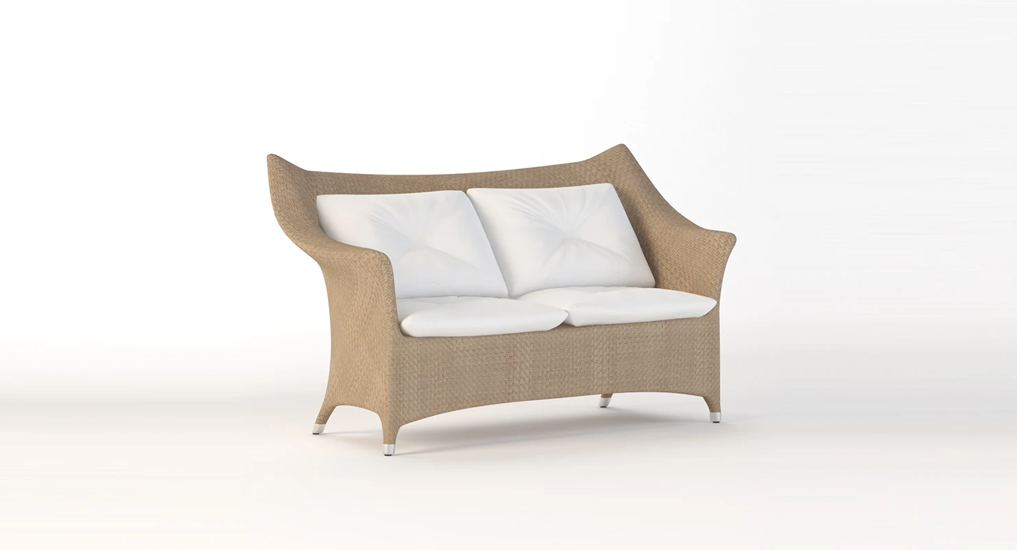 Amari Vita Rattan Sofa 2 Seat By Janice Feldman 3D Model_01