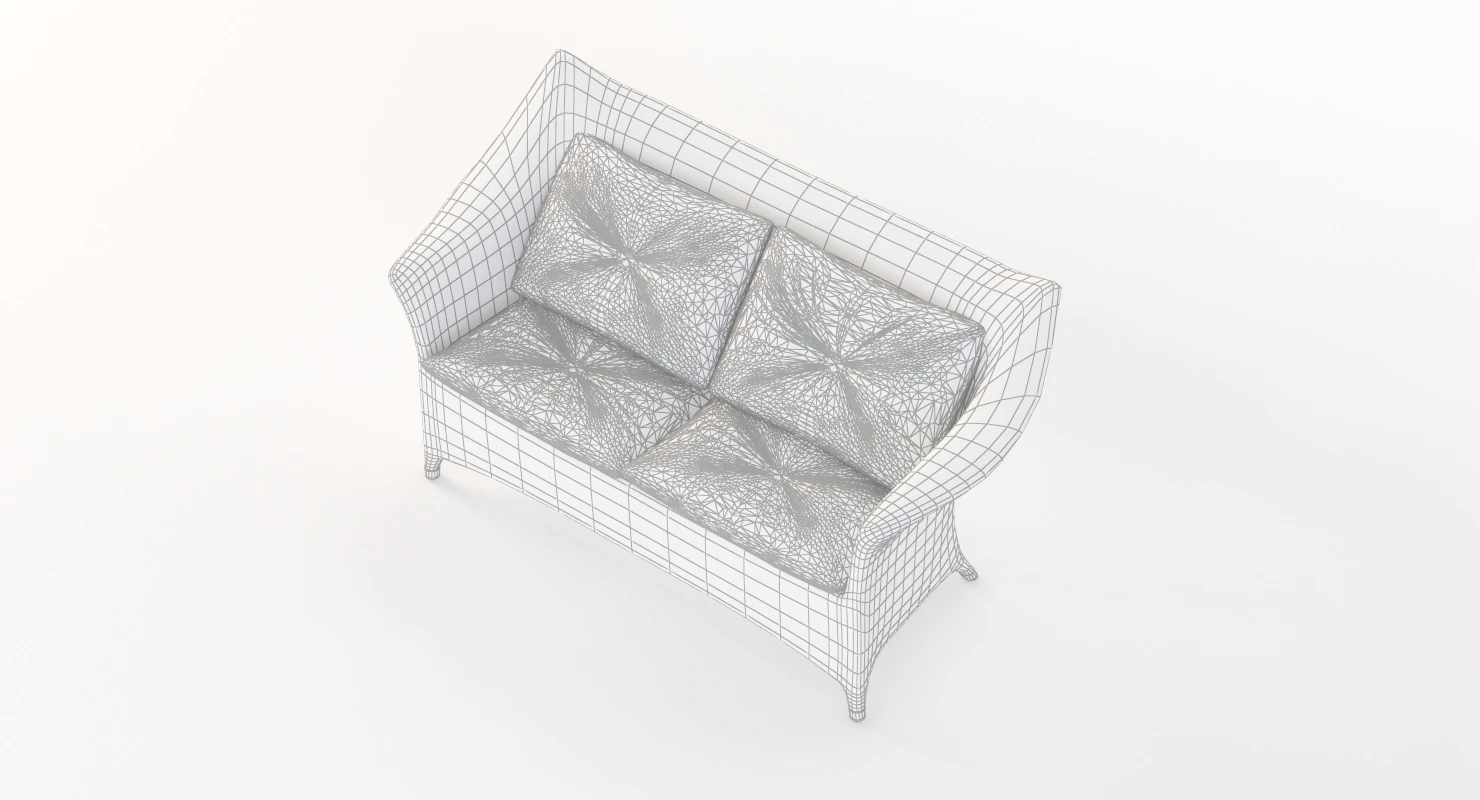 Amari Vita Rattan Sofa 2 Seat By Janice Feldman 3D Model_013