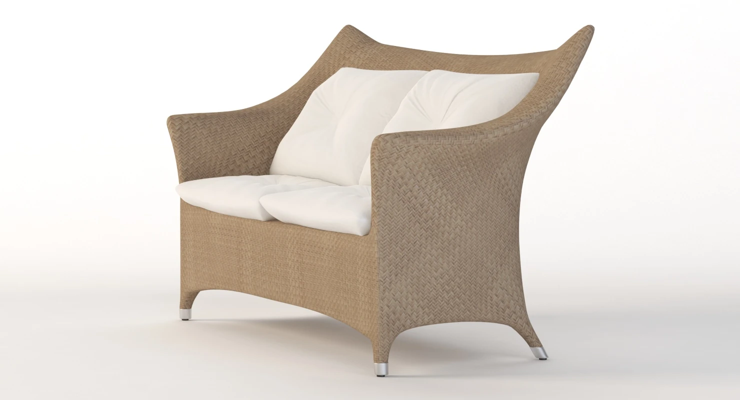 Amari Vita Rattan Sofa 2 Seat By Janice Feldman 3D Model_08