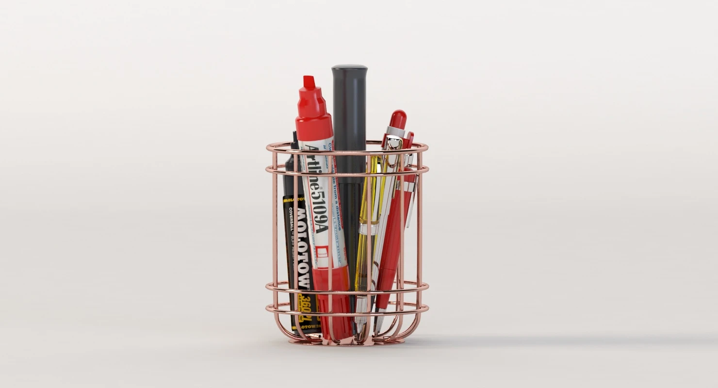 Artline 5109a Markers and Pen 3D Model_05