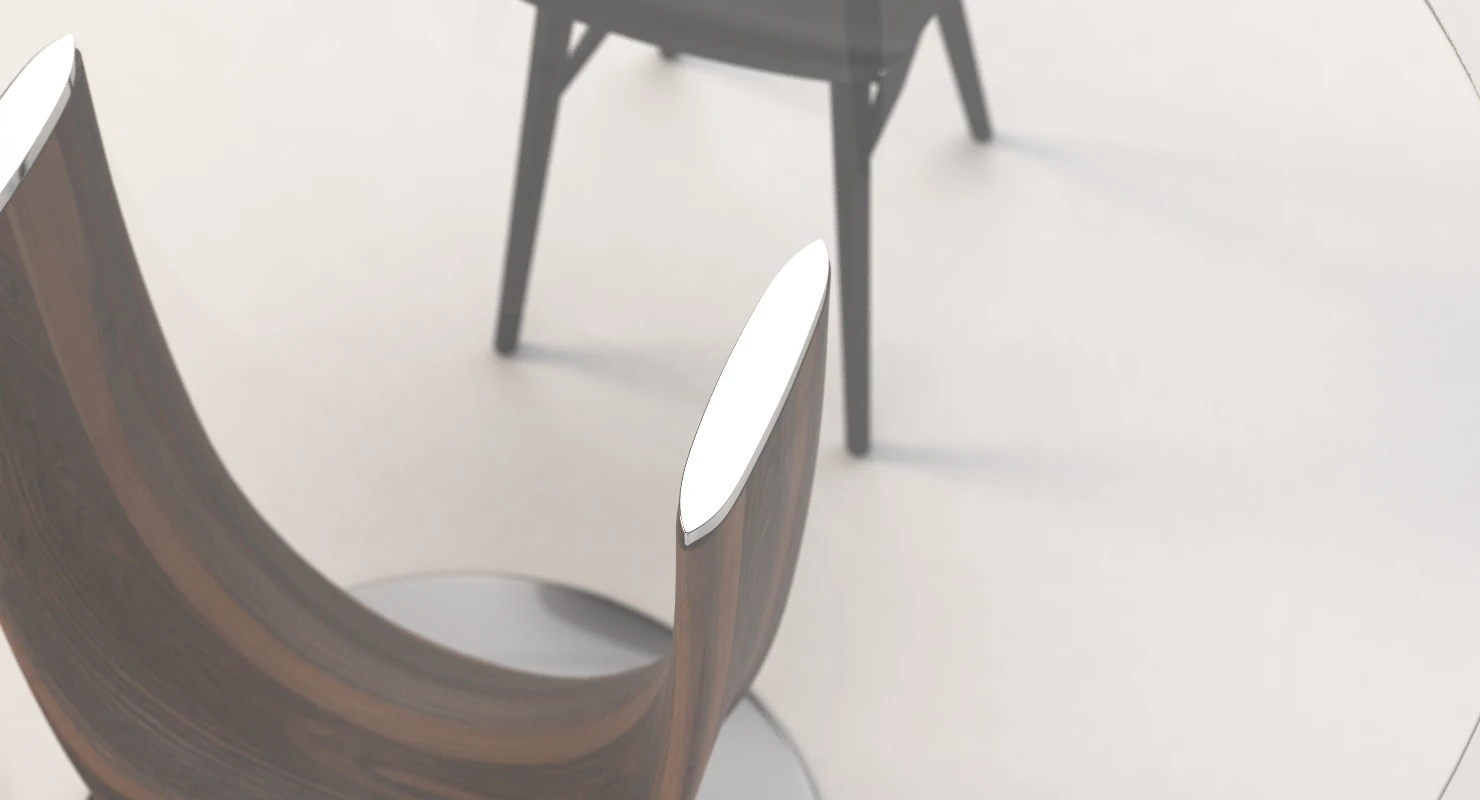 Axis Pacini And Cappellini Tavoli Table with Chair 3D Model_08
