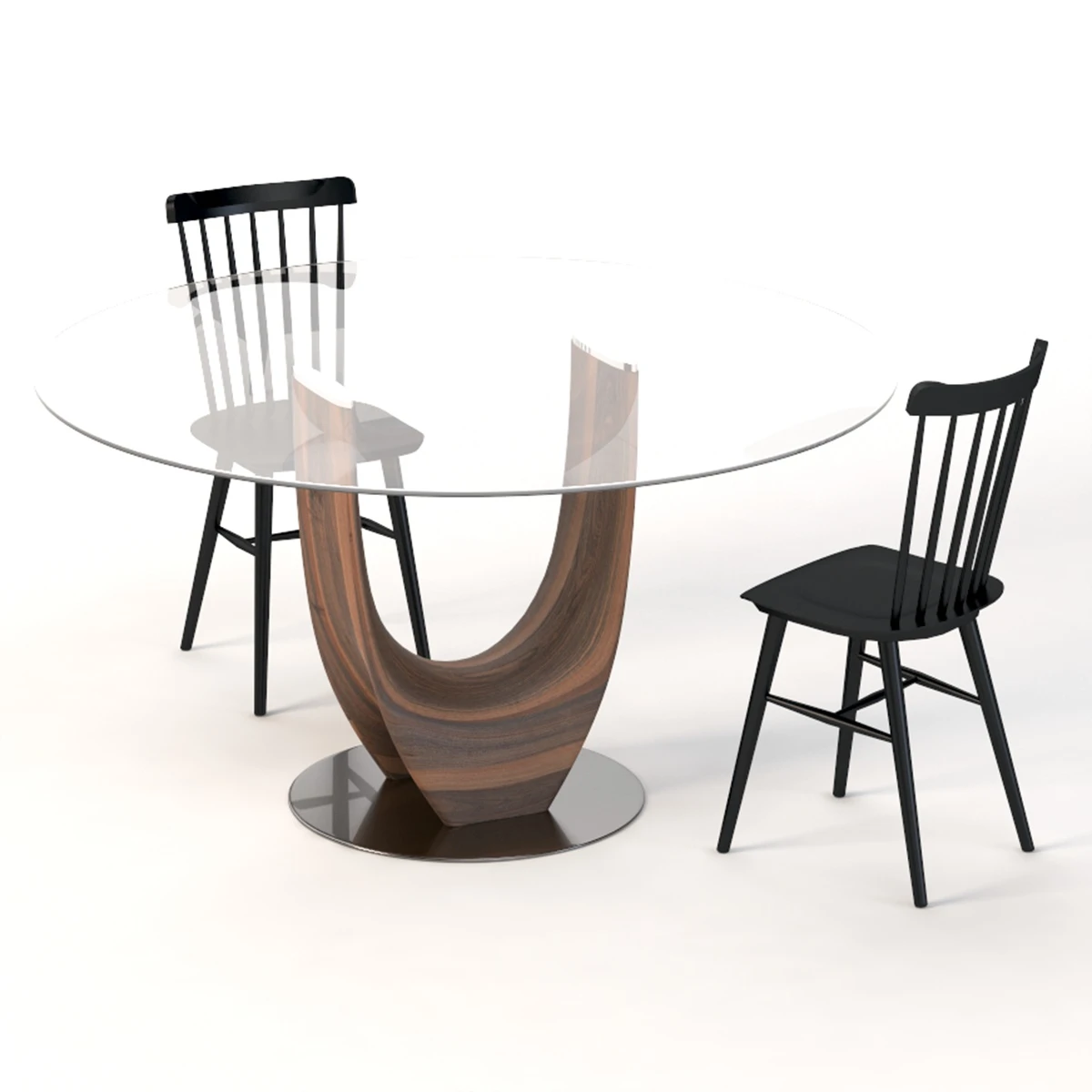 Axis Pacini And Cappellini Tavoli Table with Chair 3D Model_01