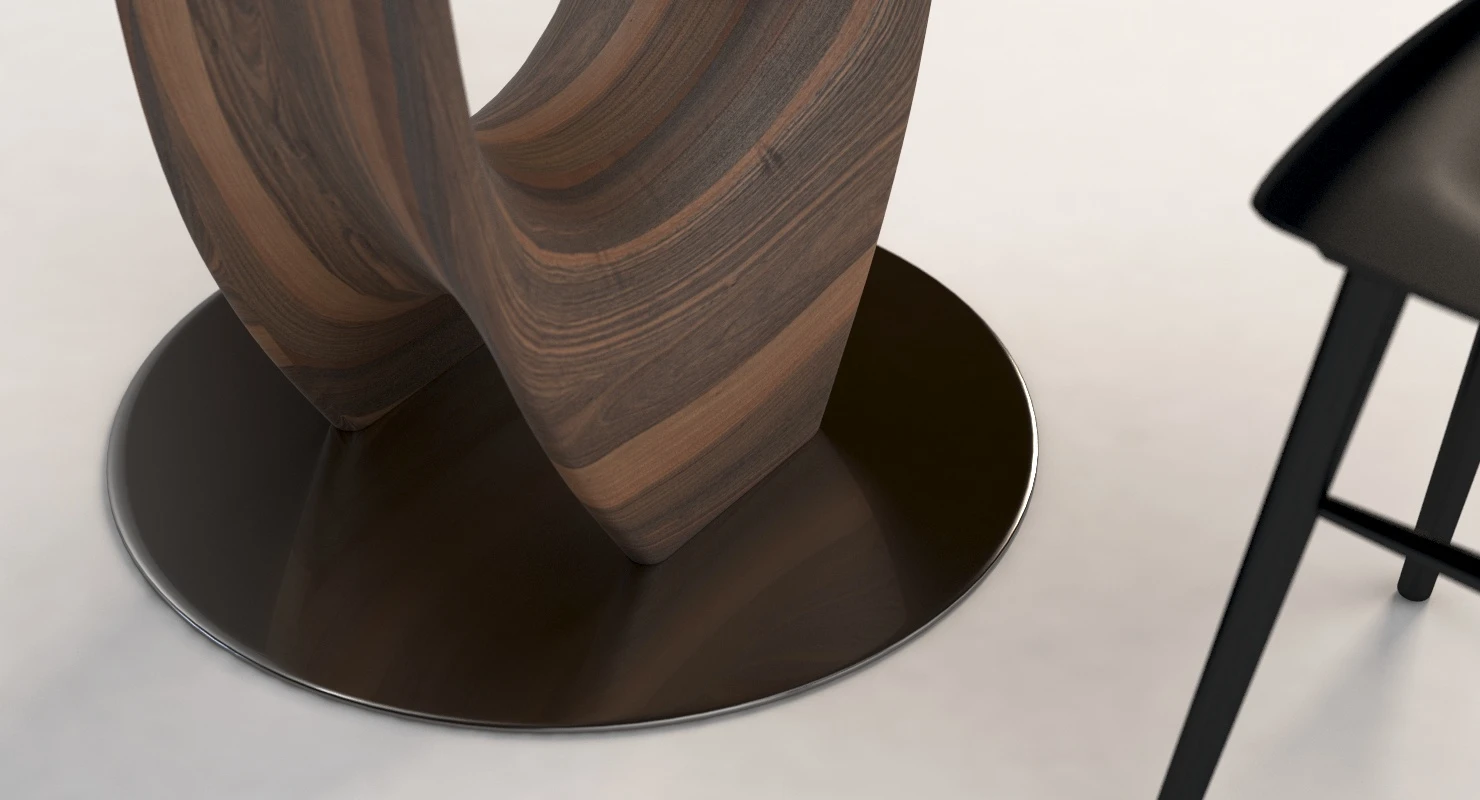Axis Pacini And Cappellini Tavoli Table with Chair 3D Model_07