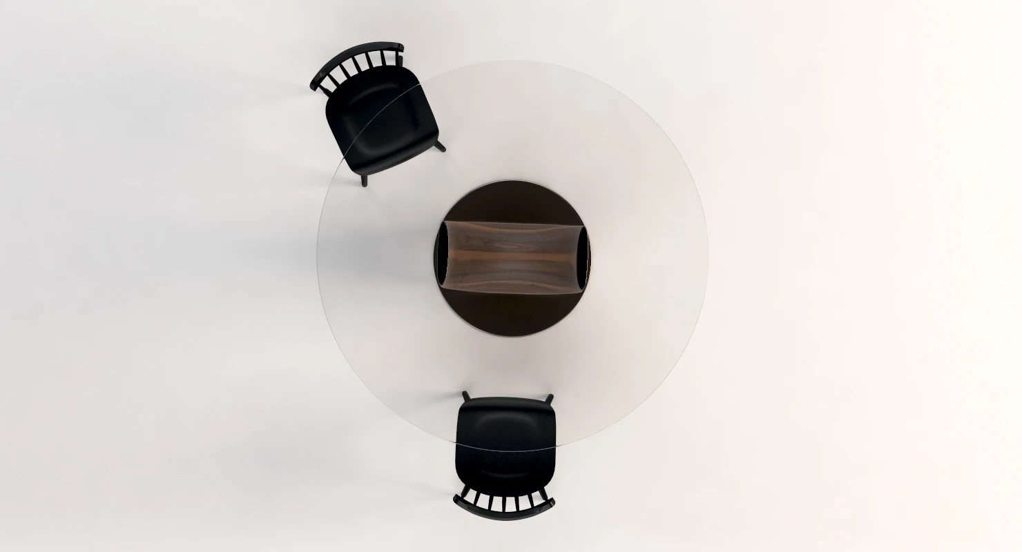 Axis Pacini And Cappellini Tavoli Table with Chair 3D Model_06