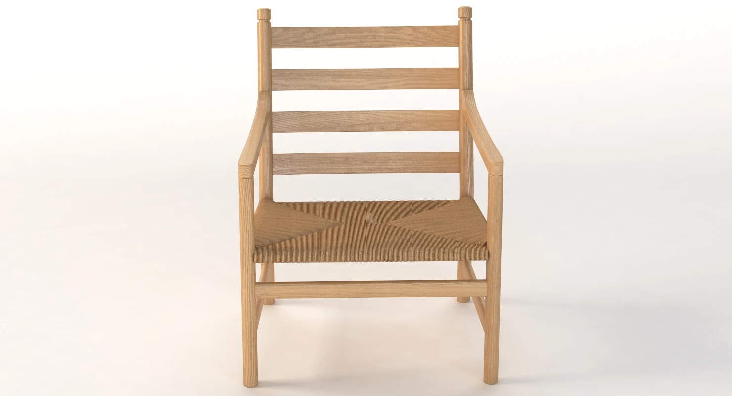 Ch44 Carl Hansen And Son Armchair 3D Model_04