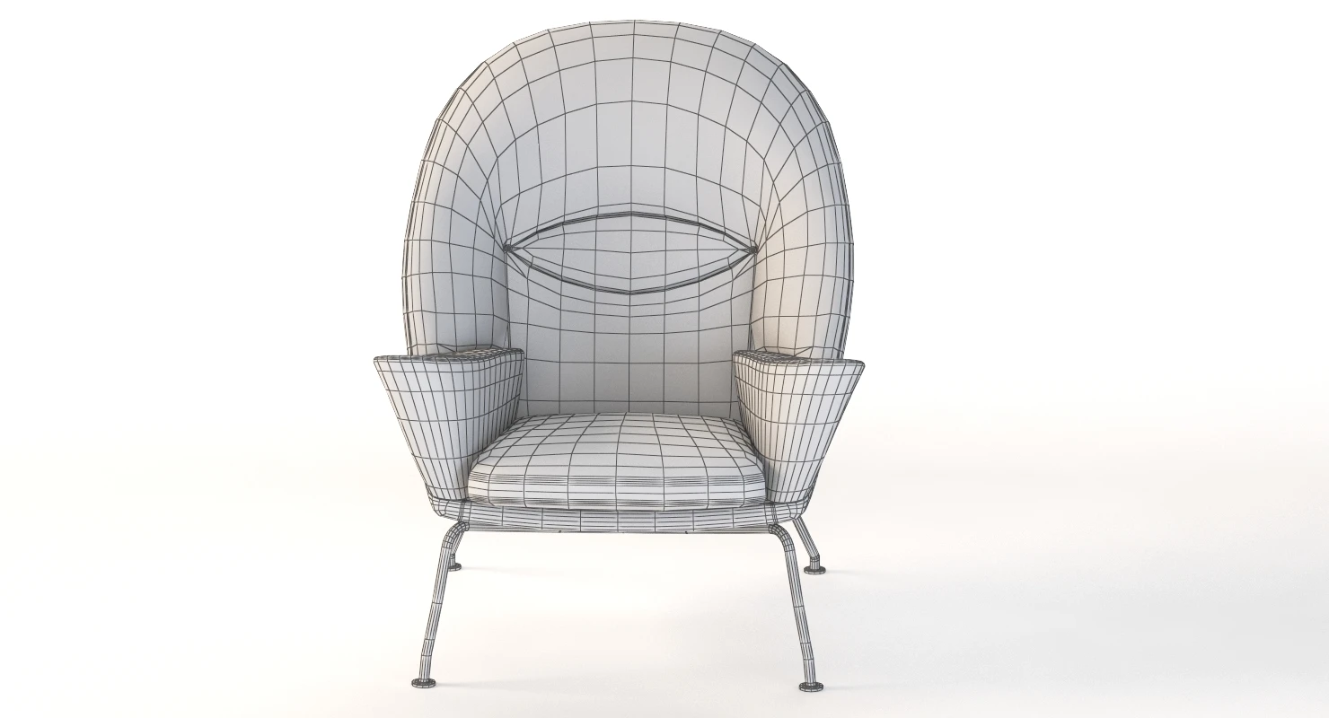 Ch468 Oculus Armchair Carl Hansen And Son By Hans J. Wegner 3D Model_011