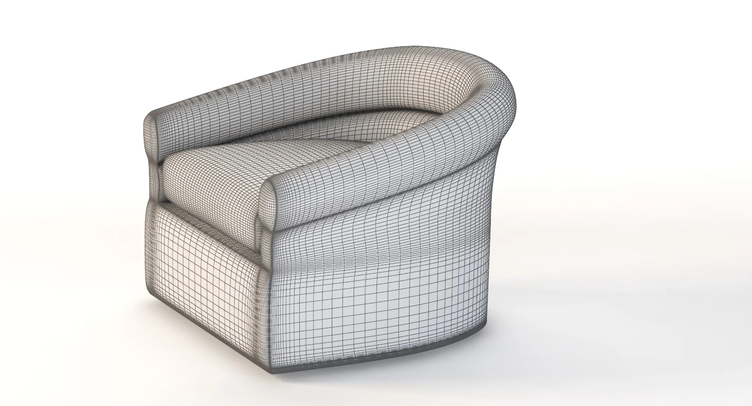 Clare Swivel Lounge Chair By Douglas Levine 3D Model_011