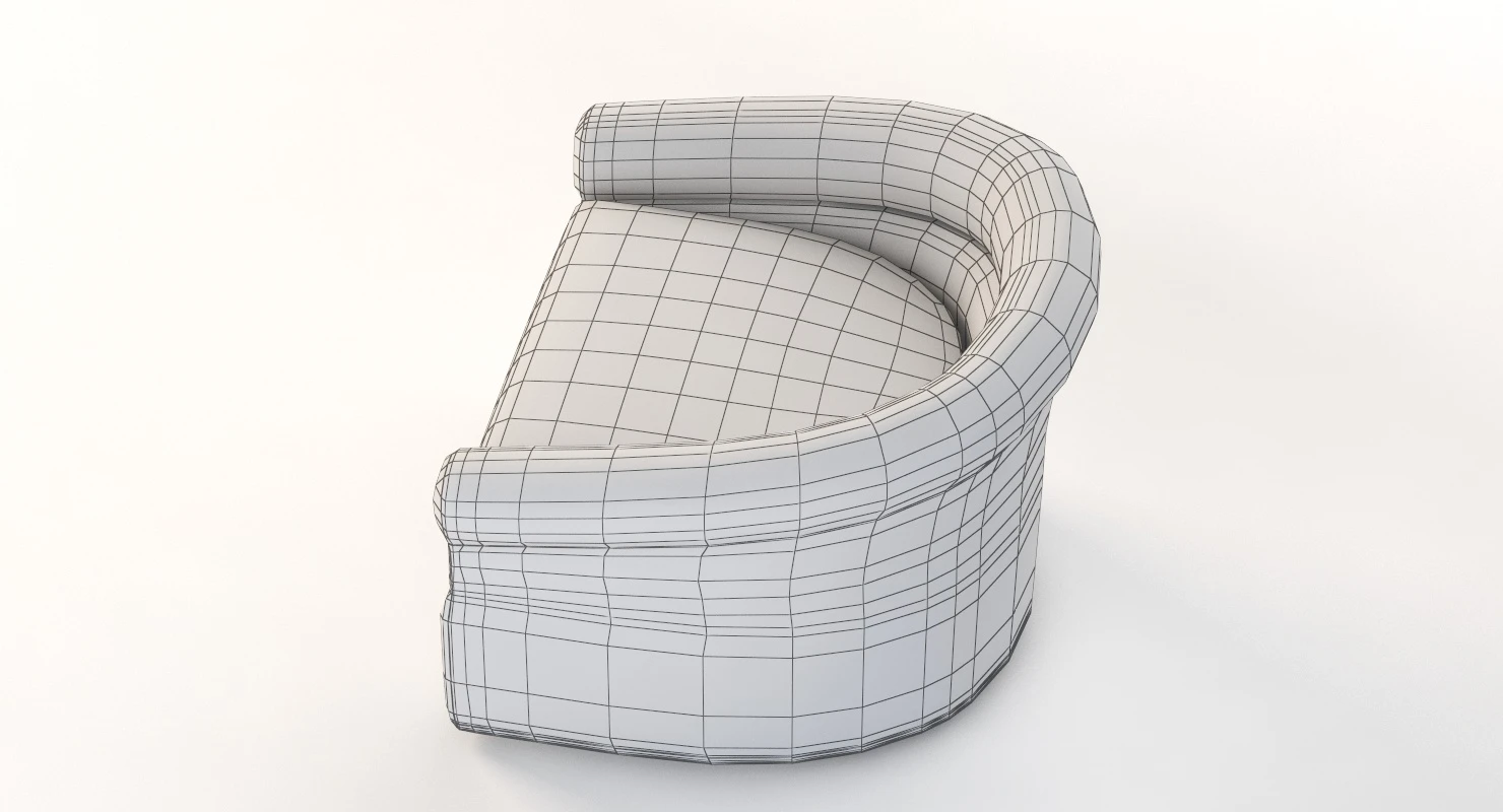 Clare Swivel Lounge Chair By Douglas Levine 3D Model_012