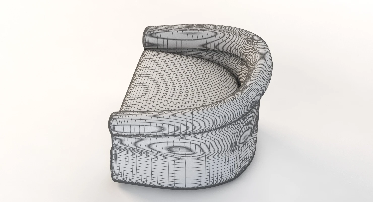 Clare Swivel Lounge Chair By Douglas Levine 3D Model_013