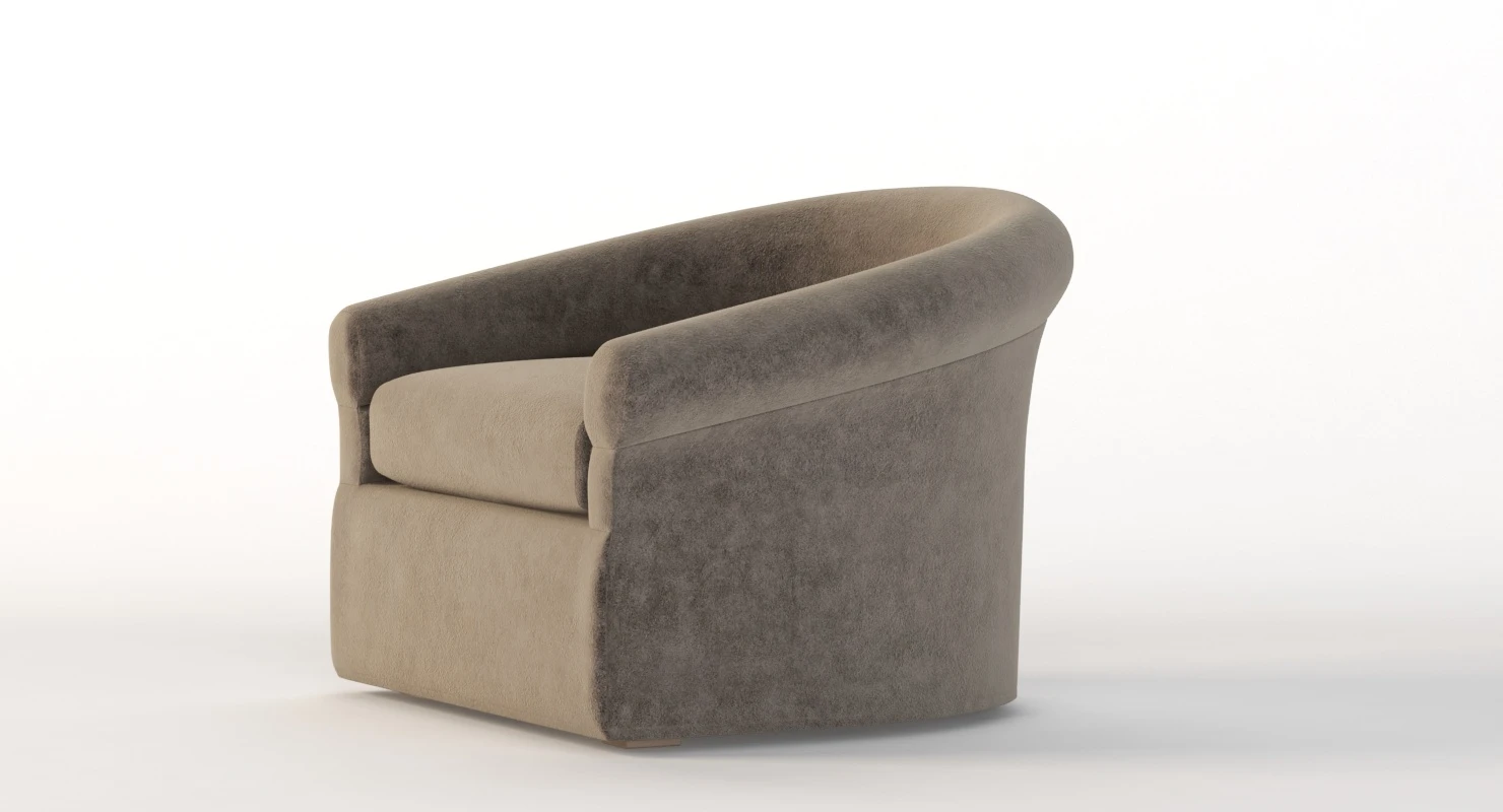 Clare Swivel Lounge Chair By Douglas Levine 3D Model_03