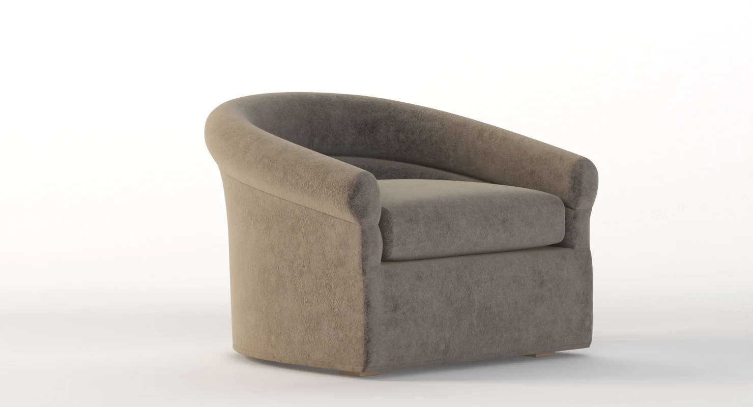 Clare Swivel Lounge Chair By Douglas Levine 3D Model_05