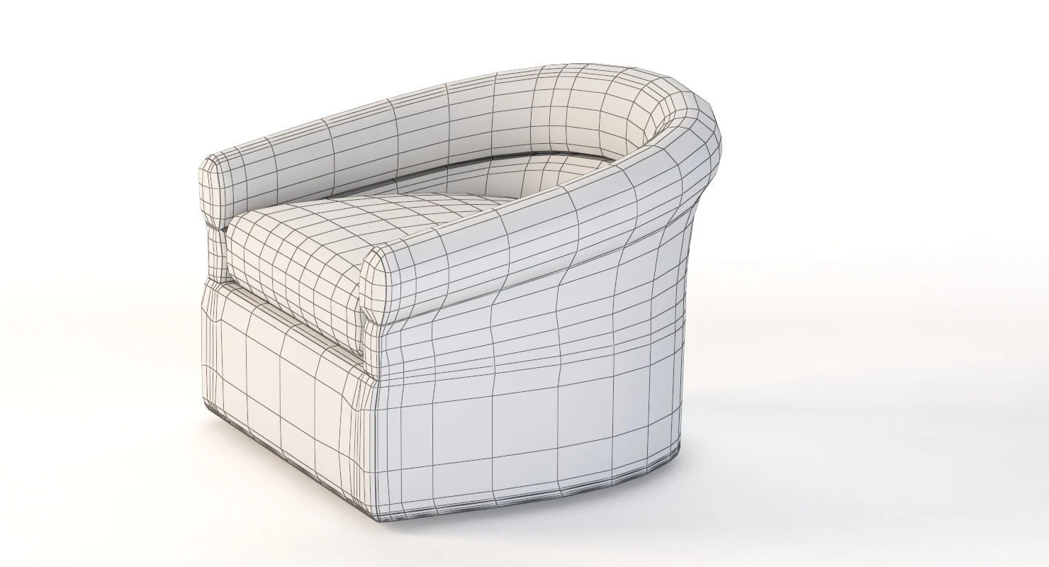 Clare Swivel Lounge Chair By Douglas Levine 3D Model_010
