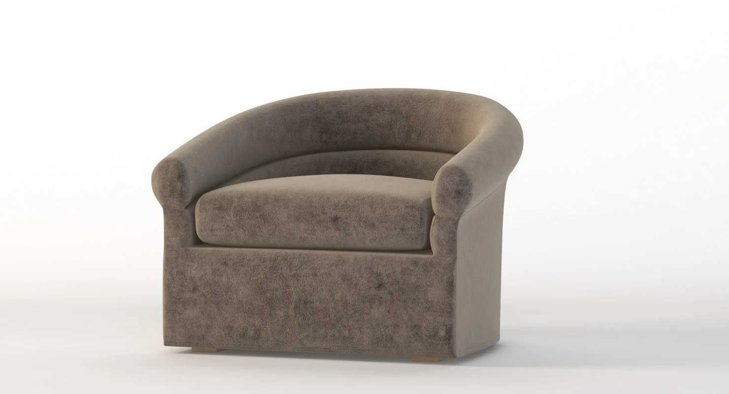 Clare Swivel Lounge Chair By Douglas Levine 3D Model_04