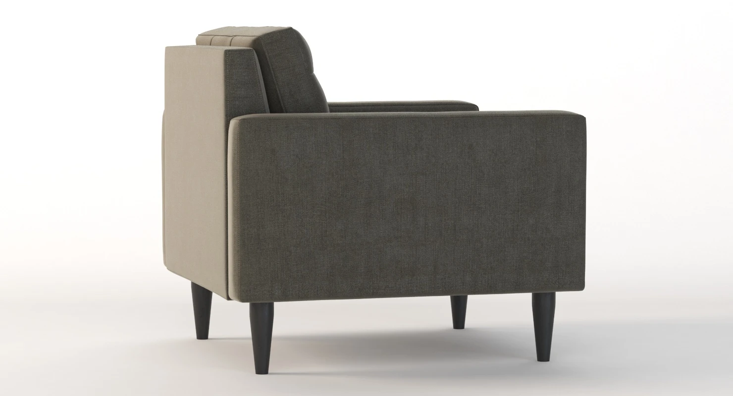 Crate And Barrel Tufted Petrie Midcentury Club Chair 3D Model_05