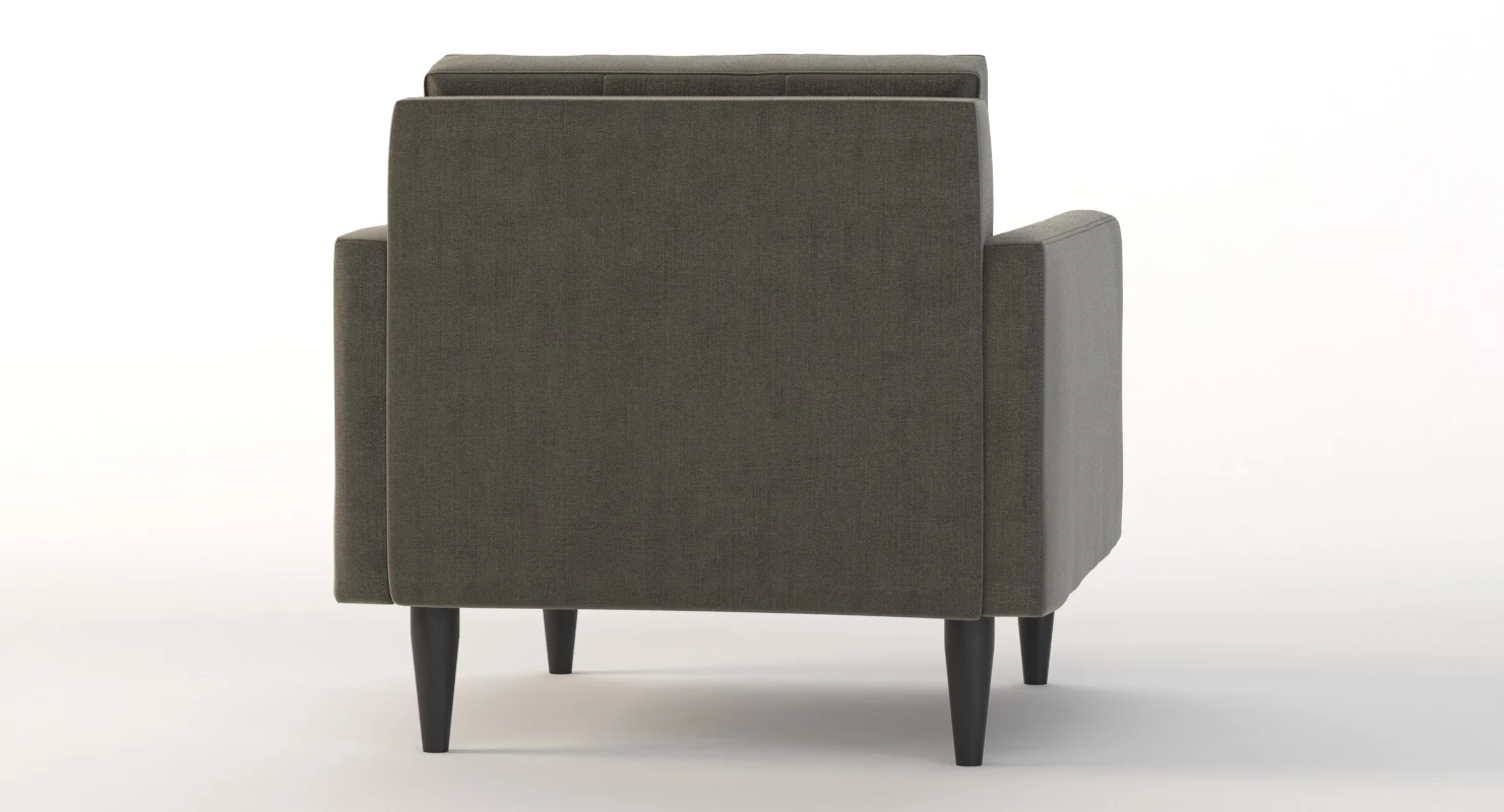 Crate And Barrel Tufted Petrie Midcentury Club Chair 3D Model_06