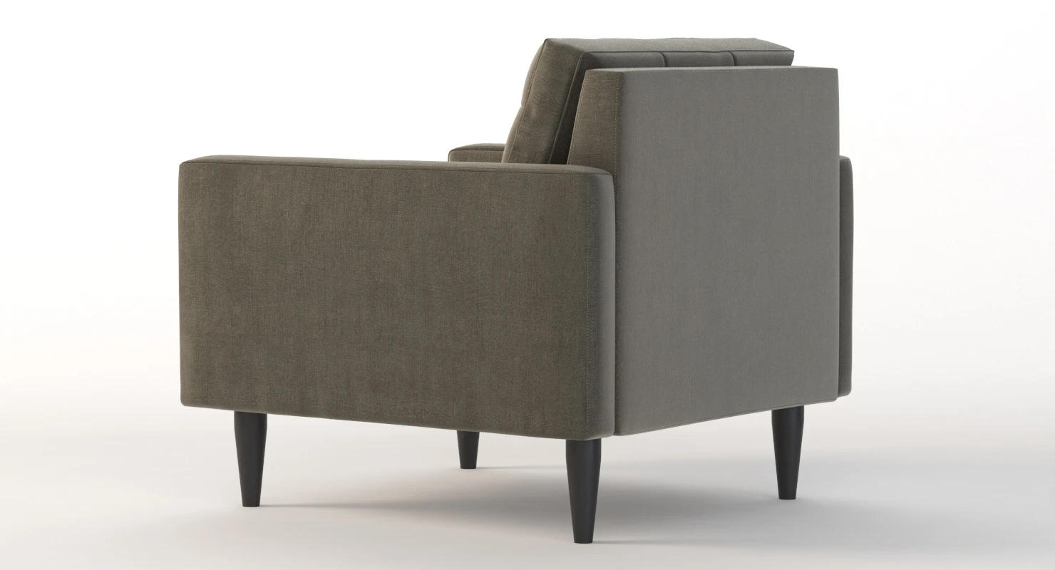 Crate And Barrel Tufted Petrie Midcentury Club Chair 3D Model_07