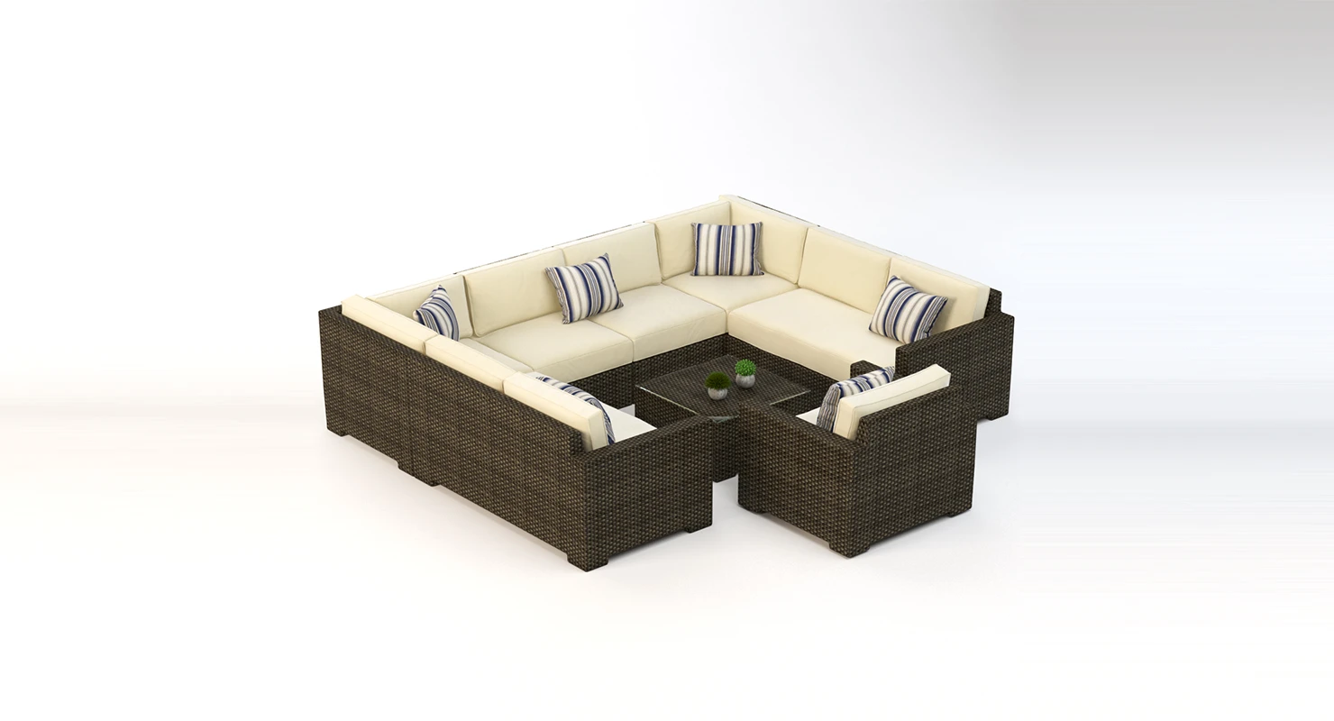 Crate and Barrel Ventura Umber Sofa Set V1 3D Model_03