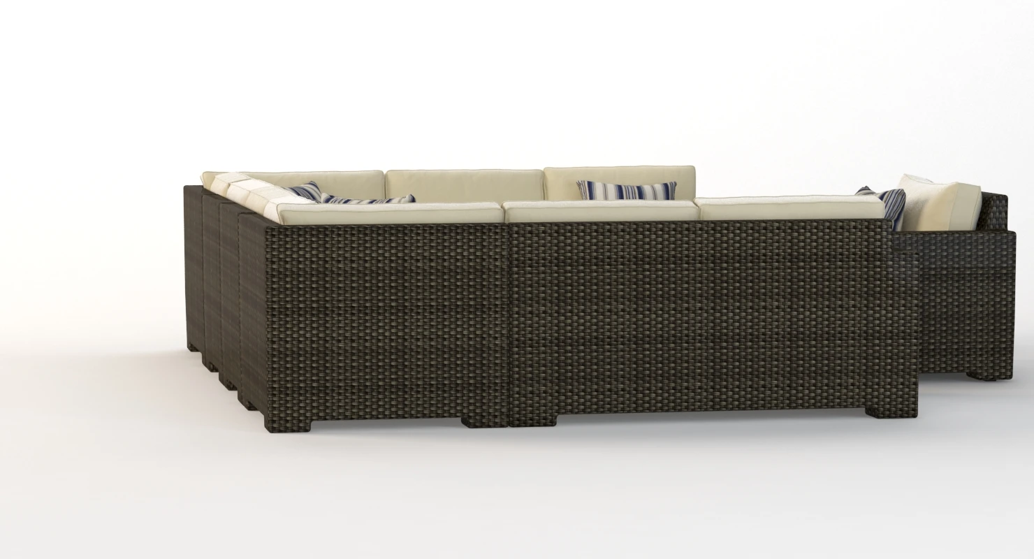 Crate and Barrel Ventura Umber Sofa Set V1 3D Model_06