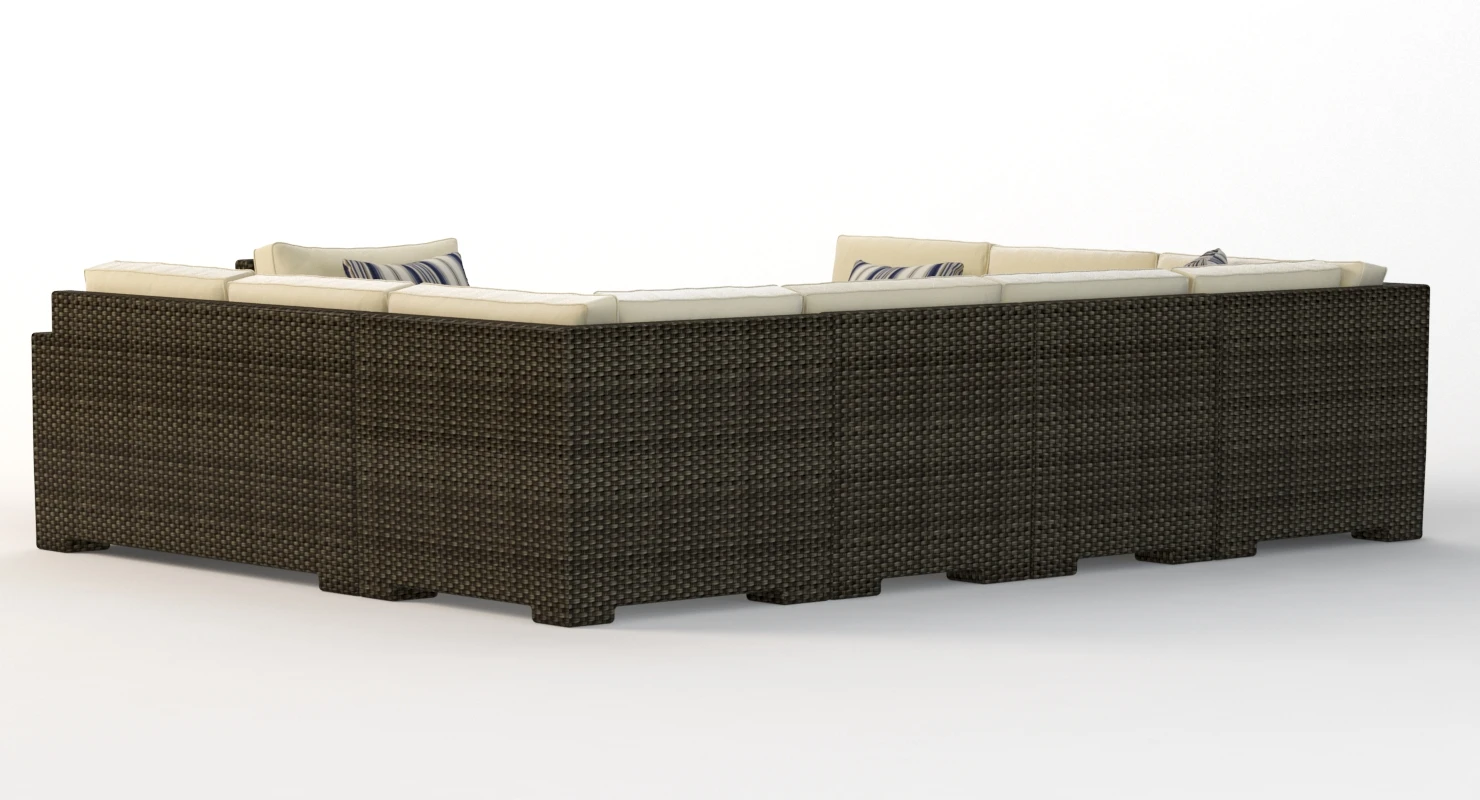 Crate and Barrel Ventura Umber Sofa Set V1 3D Model_08