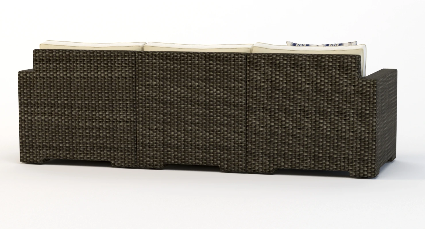 Crate and Barrel Ventura Umber Three Seater Sofa 3D Model_06