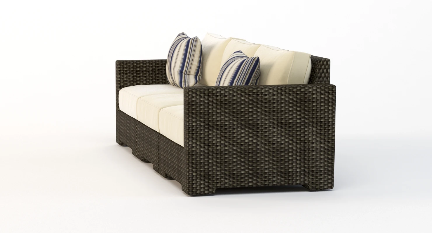Crate and Barrel Ventura Umber Three Seater Sofa 3D Model_08