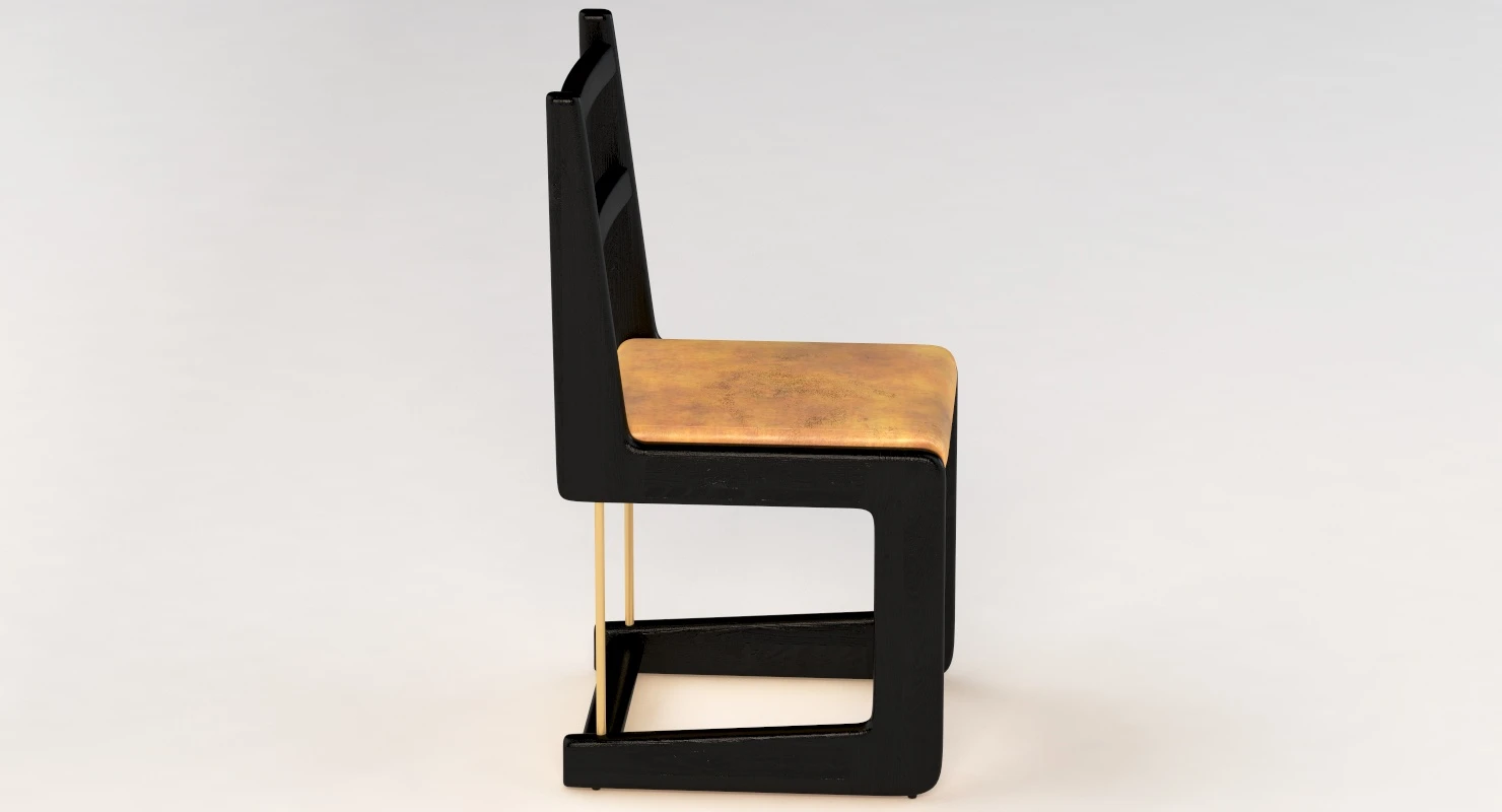 Cruz stylish Dining Chair 3D Model_06