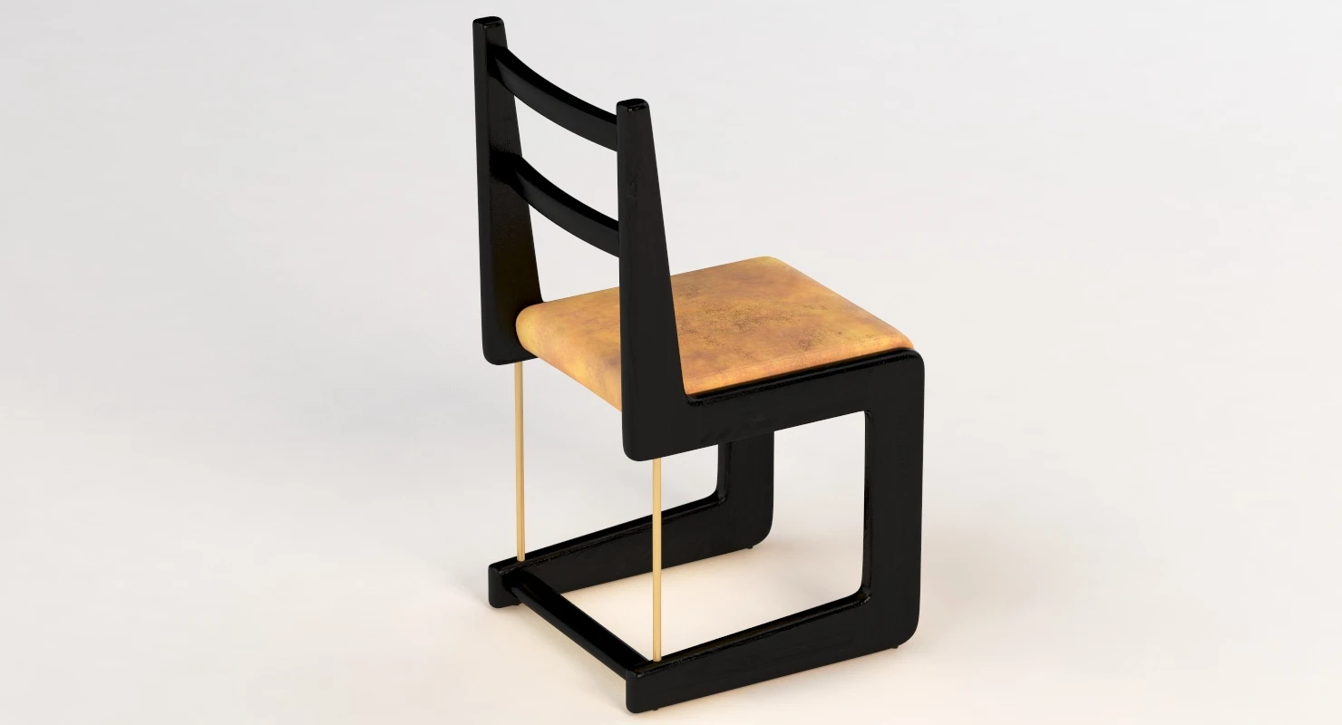 Cruz stylish Dining Chair 3D Model_07