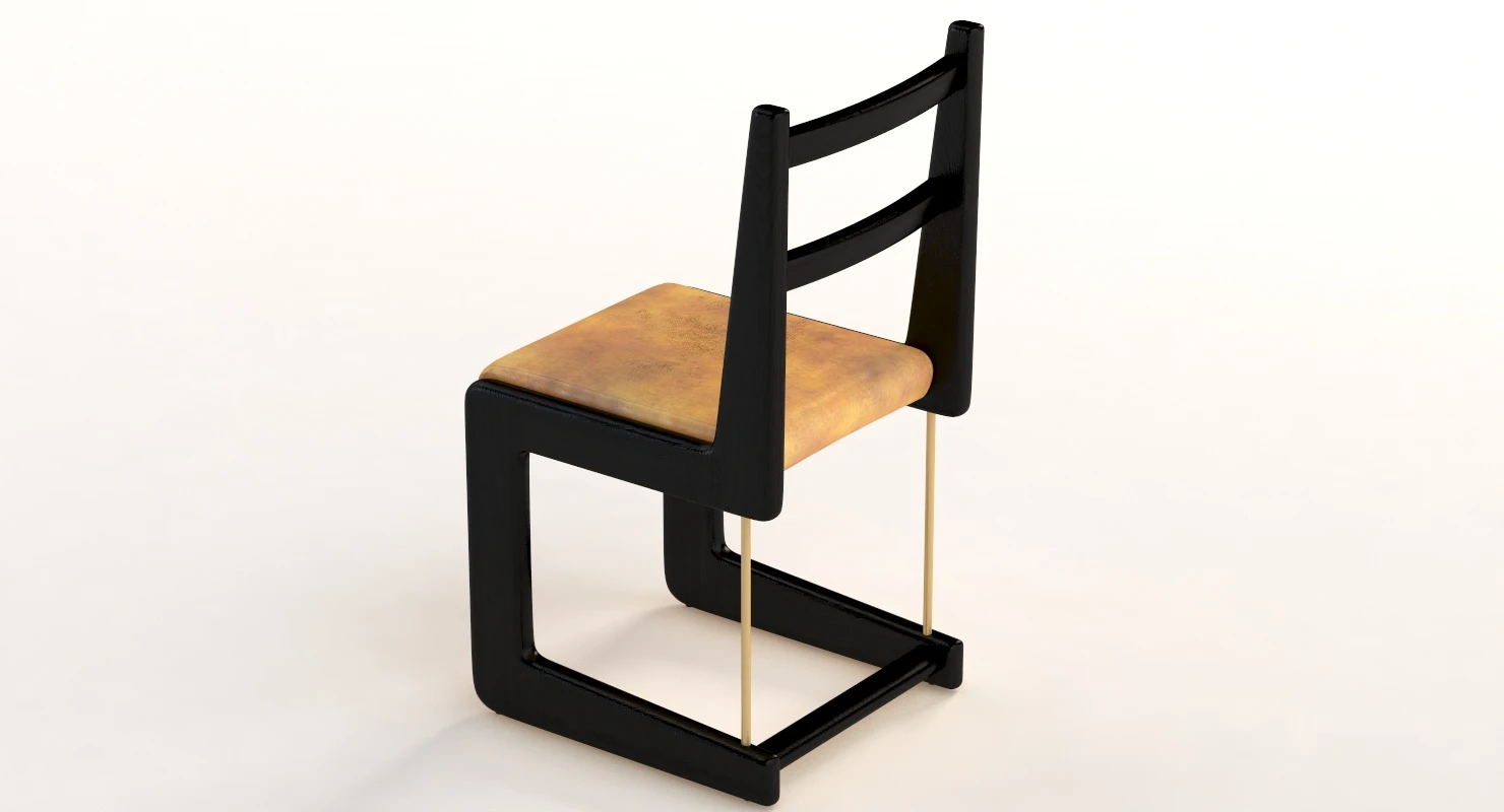 Cruz stylish Dining Chair 3D Model_03